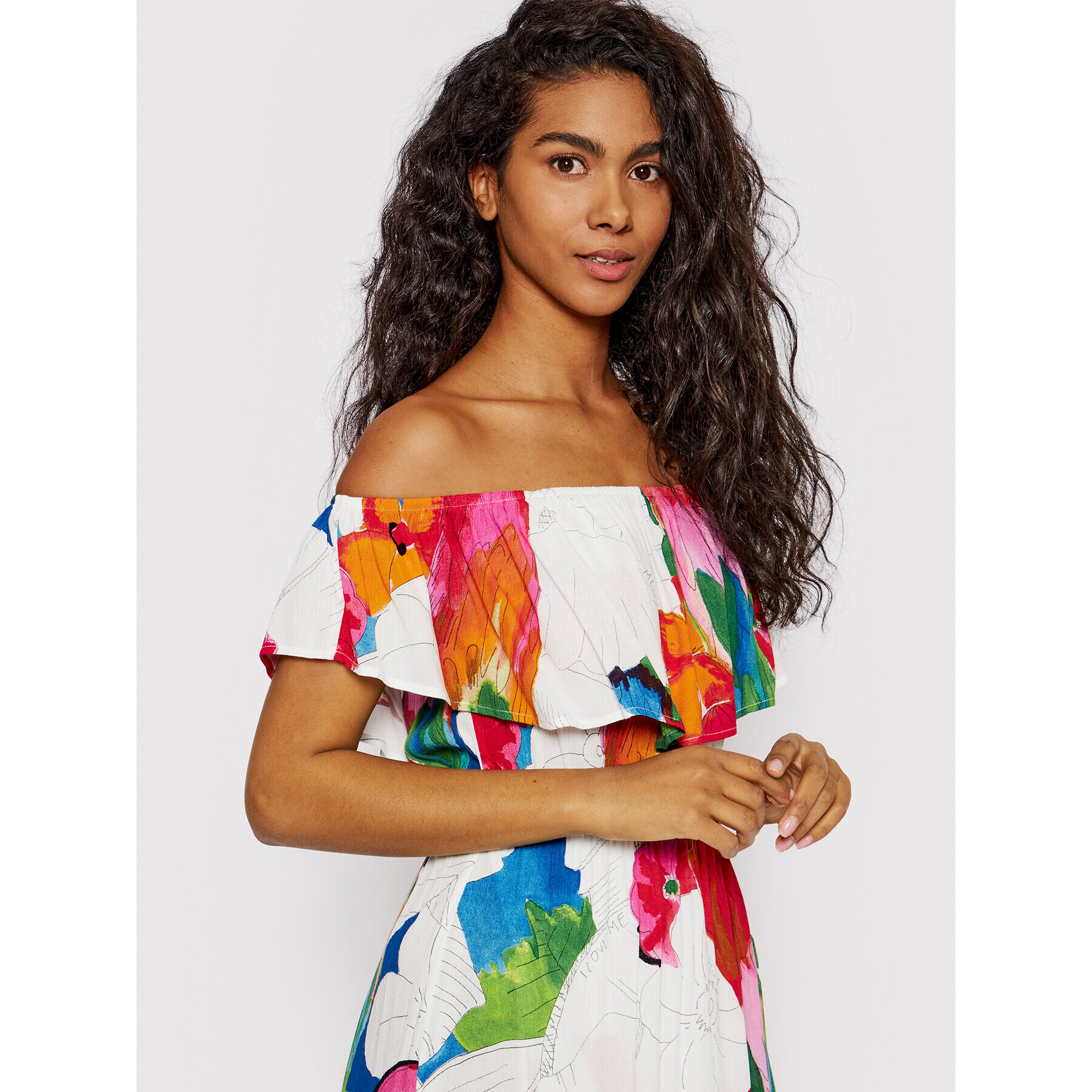 Desigual Rochie de vară Pahoa 22SWVW47 Colorat Regular Fit - Pled.ro