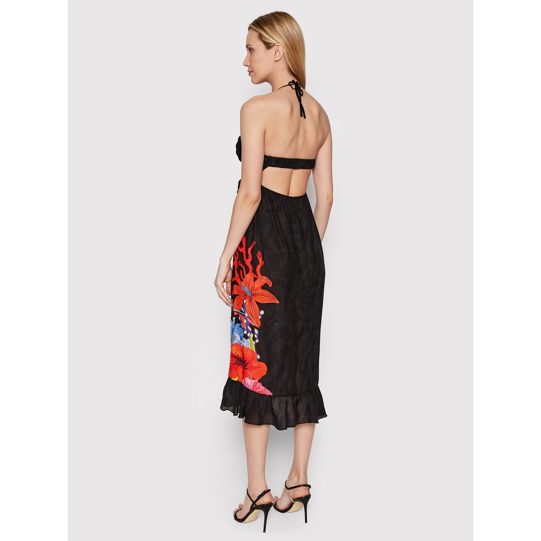 Desigual Rochie de vară Pomelo 22SWMW20 Negru Regular Fit - Pled.ro