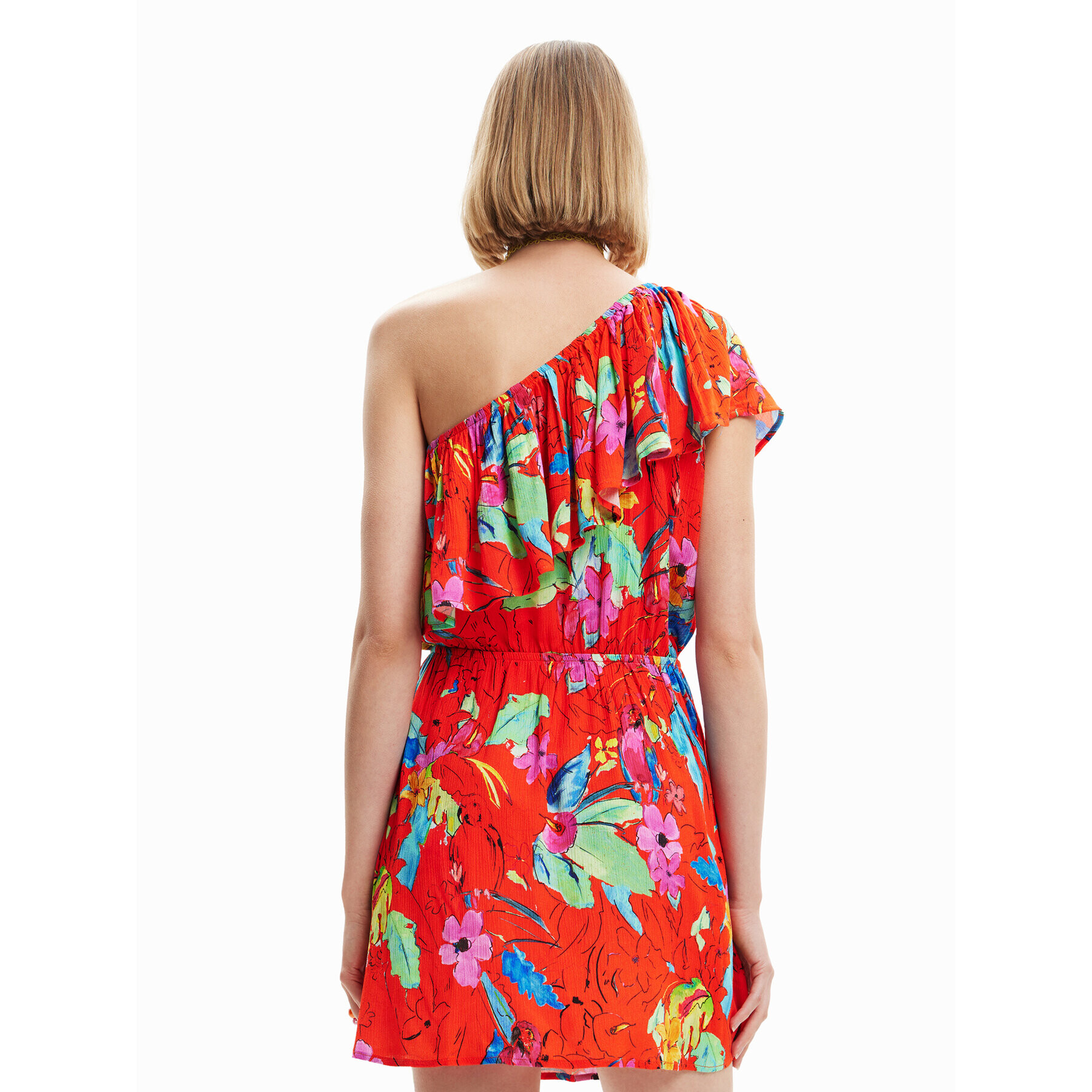 Desigual Rochie de vară Tropical 23SWVW83 Roșu Regular Fit - Pled.ro