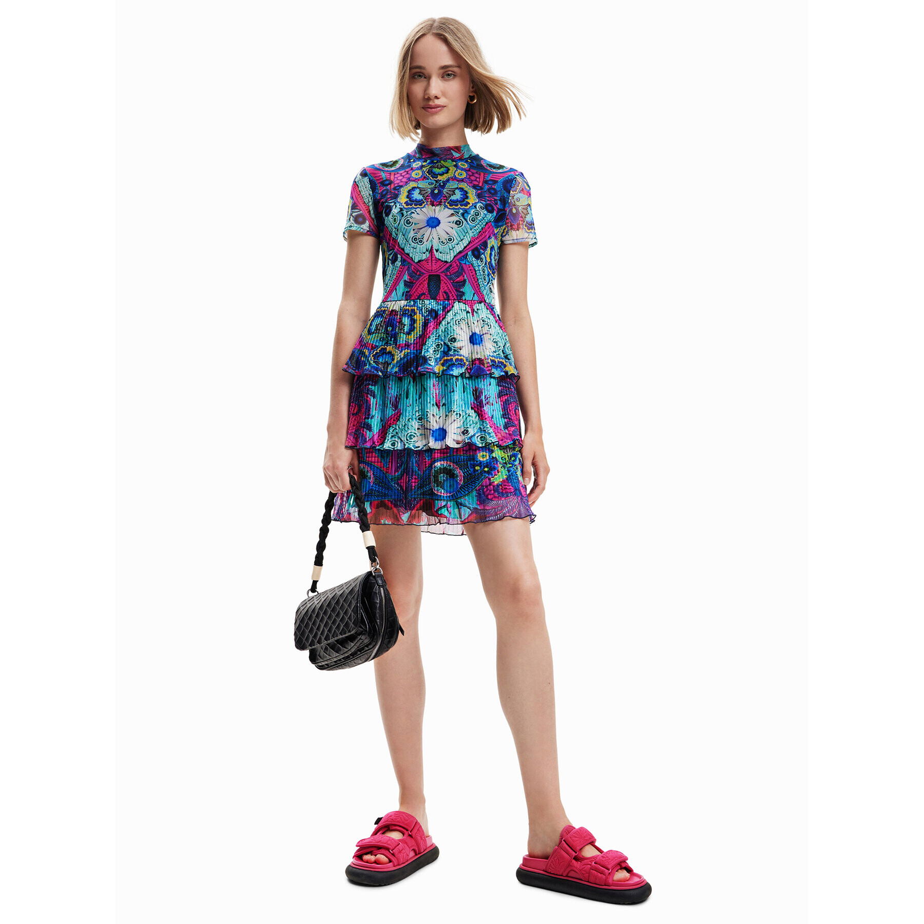 Desigual Rochie de zi 23SWVK33 Colorat Regular Fit - Pled.ro