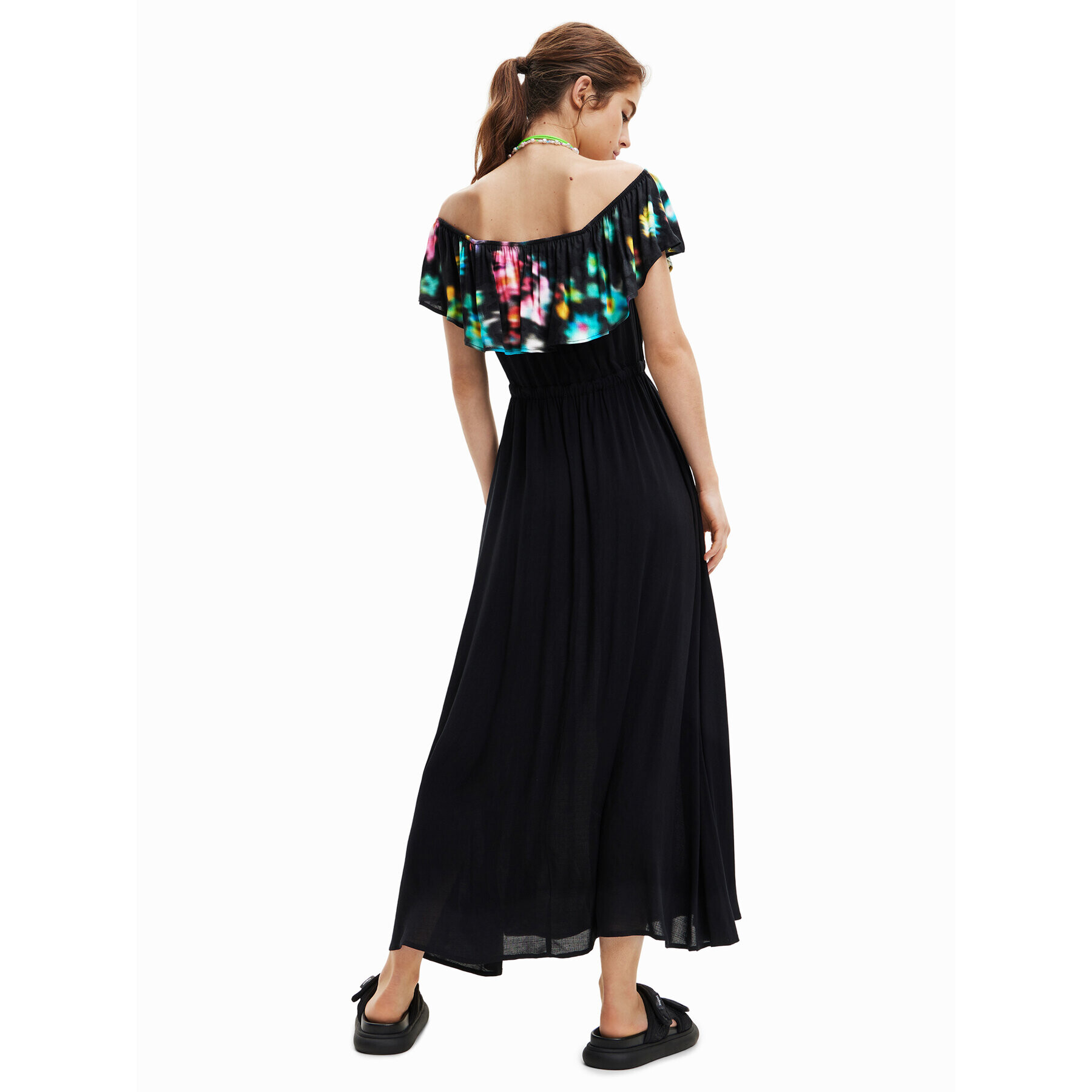 Desigual Rochie de zi 23SWVW55 Negru Regular Fit - Pled.ro