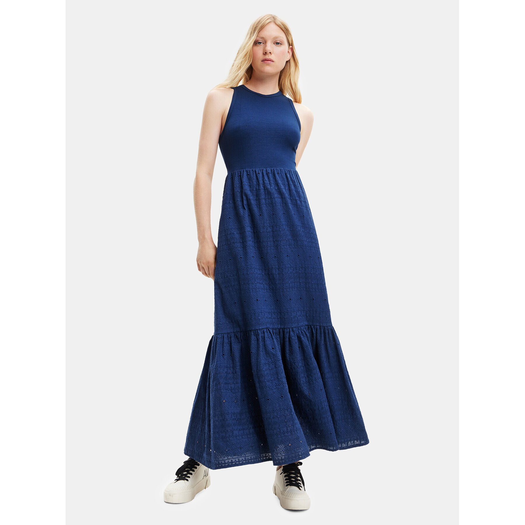 Desigual Rochie de zi 23SWVW84 Bleumarin Regular Fit - Pled.ro