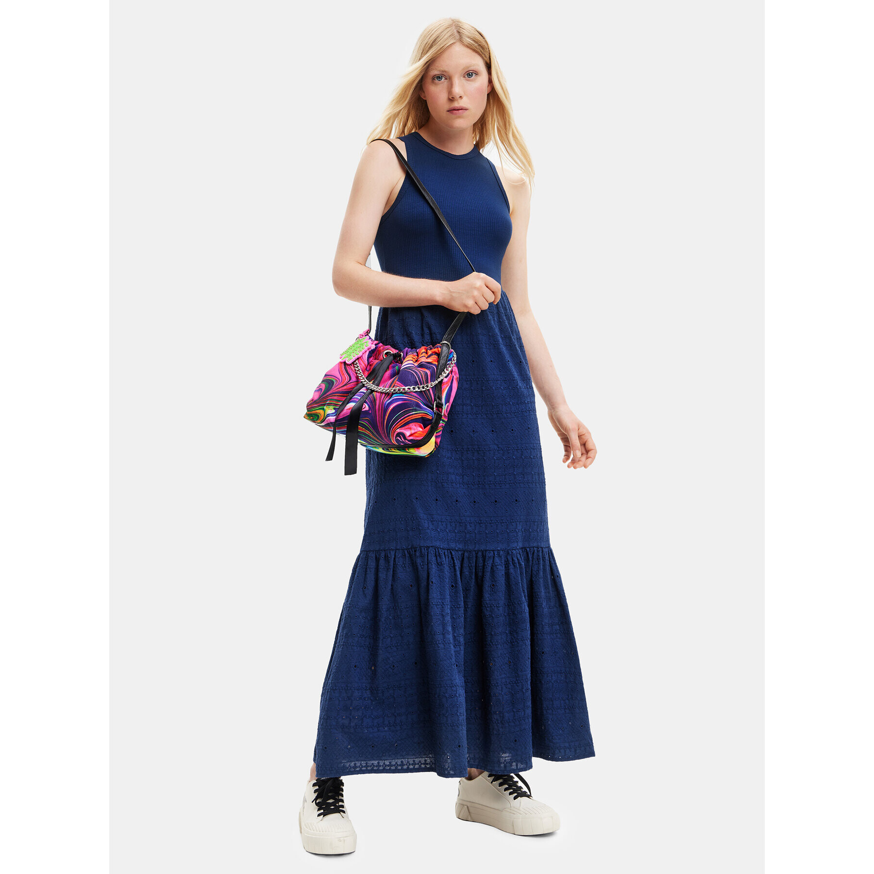 Desigual Rochie de zi 23SWVW84 Bleumarin Regular Fit - Pled.ro