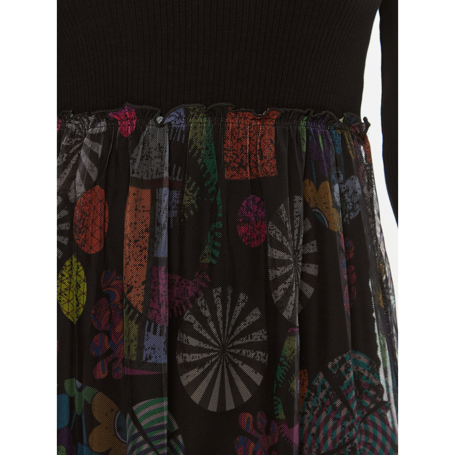 Desigual Rochie de zi 23WWVK96 Negru Slim Fit - Pled.ro