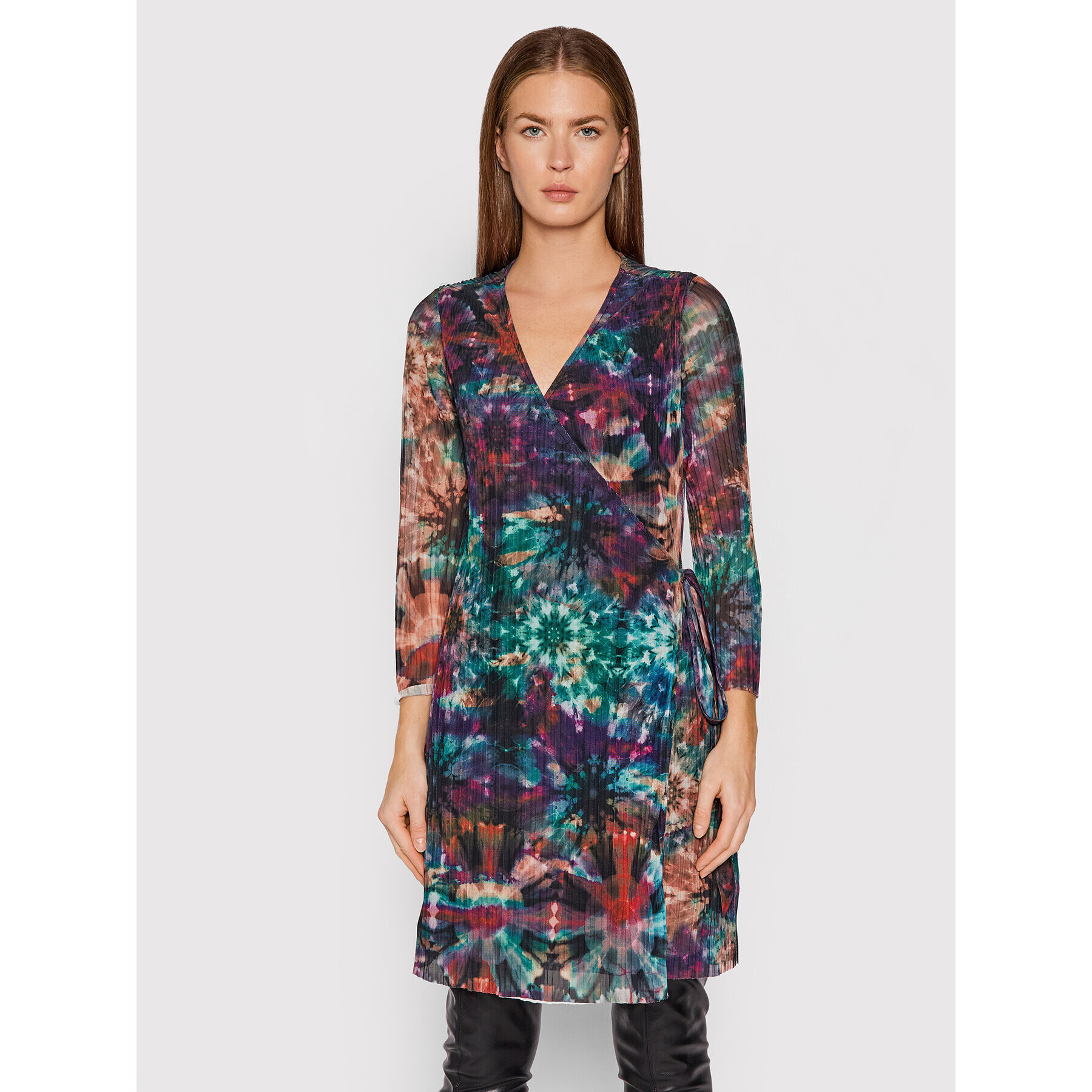 Desigual Rochie de zi Baker Street 21WWVK21 Colorat Regular Fit - Pled.ro