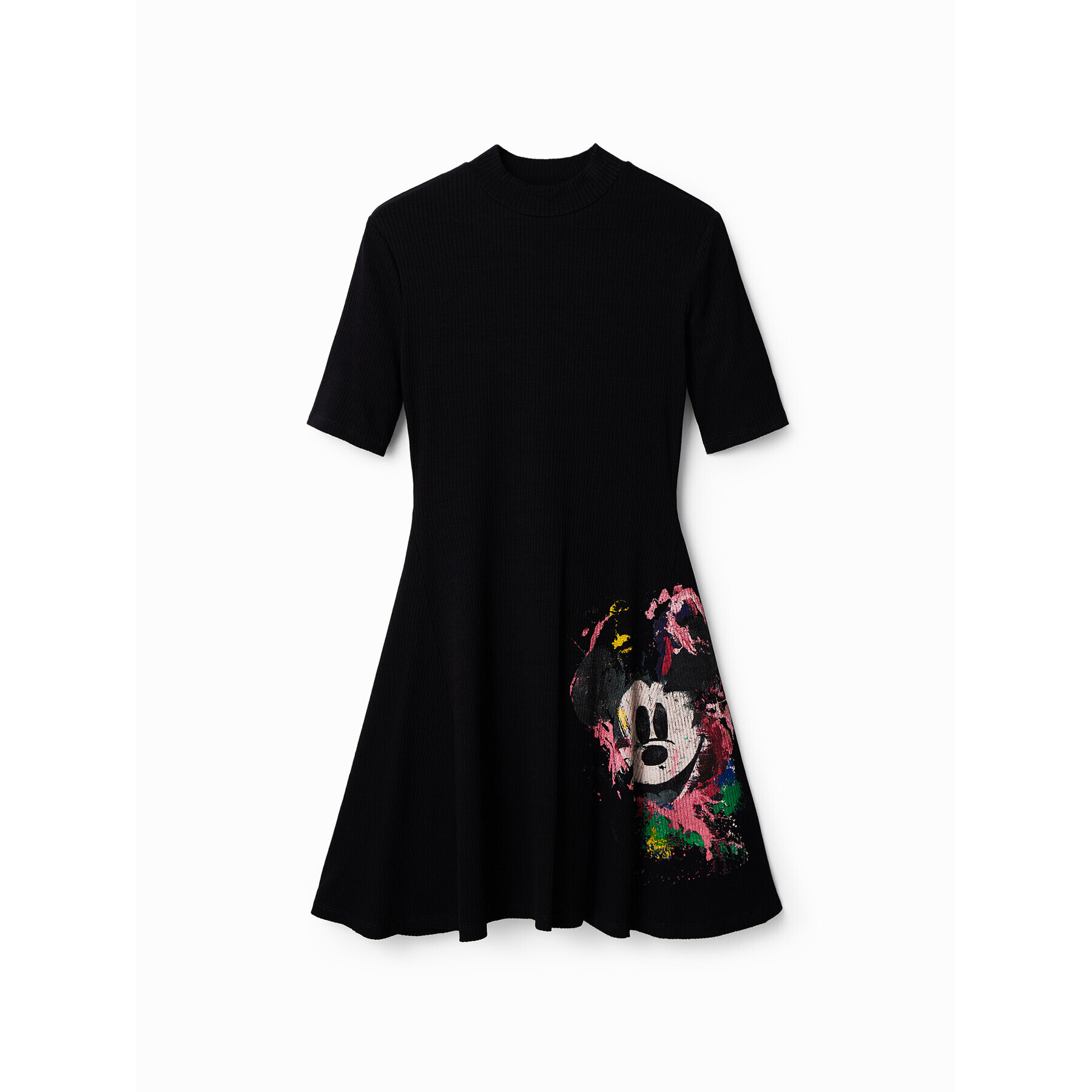 Desigual Rochie de zi DISNEY Mickey Morro 23SWVK93 Negru Regular Fit - Pled.ro