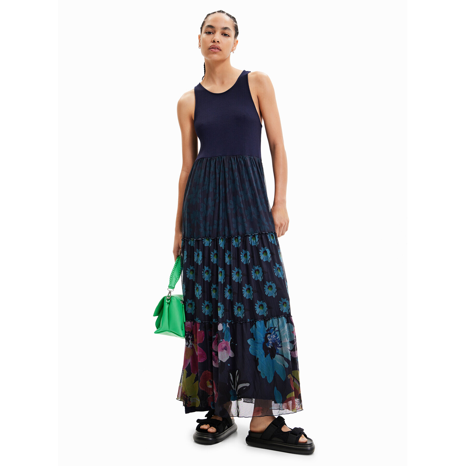 Desigual Rochie de zi Dudas 23SWVK90 Bleumarin Regular Fit - Pled.ro