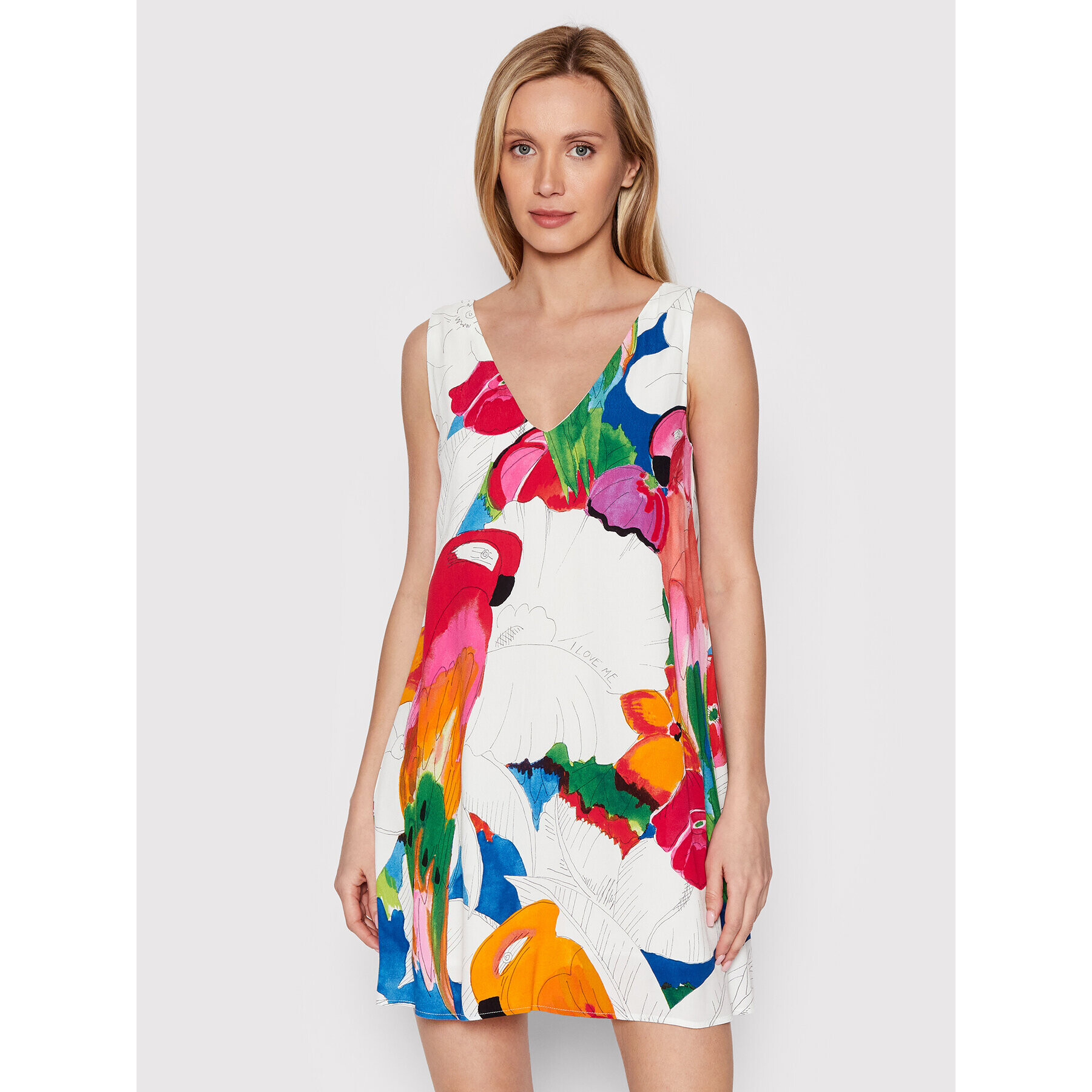 Desigual Rochie de zi Kailua 22SWVW45 Colorat Regular Fit - Pled.ro