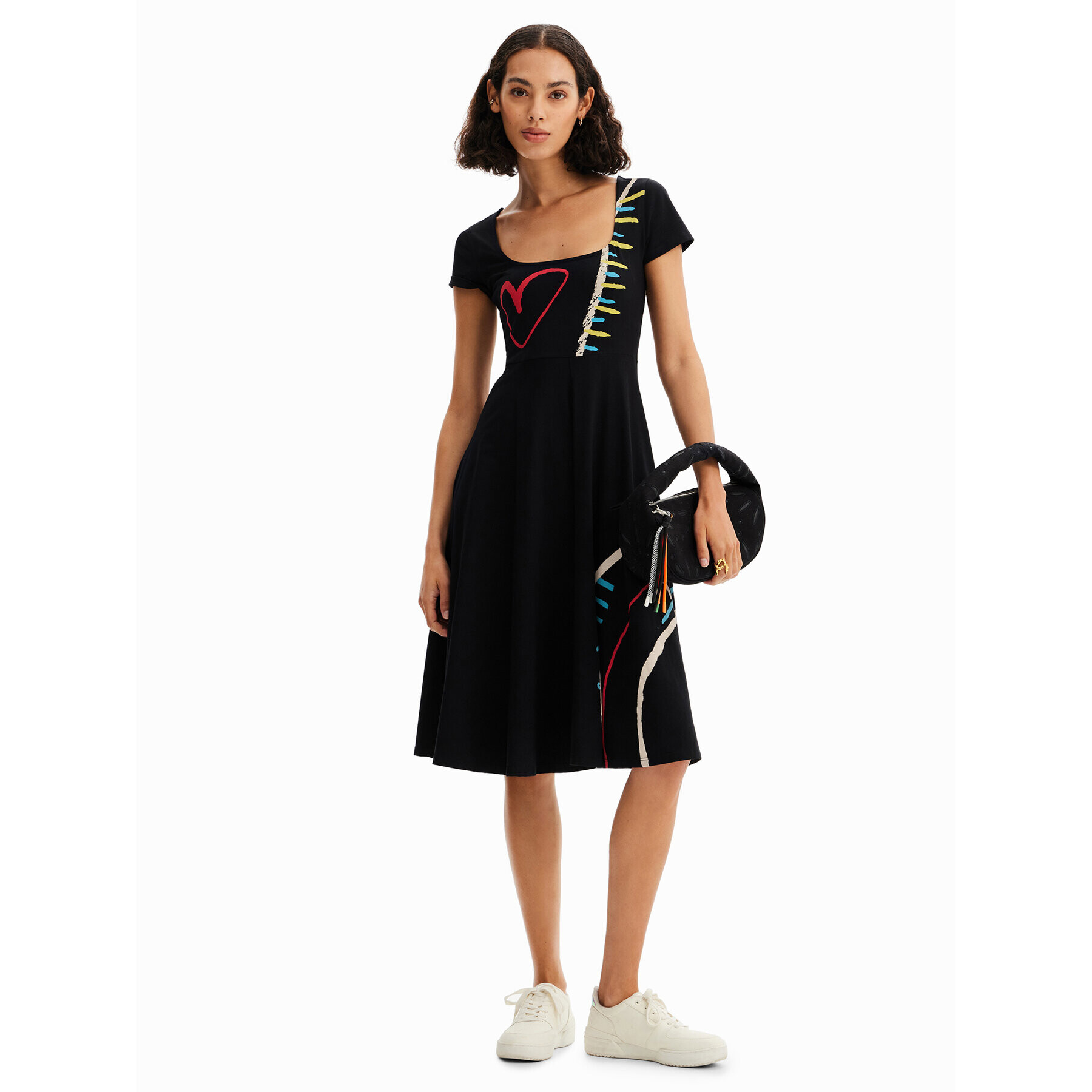 Desigual Rochie de zi Lisa 23SWVK12 Negru Regular Fit - Pled.ro