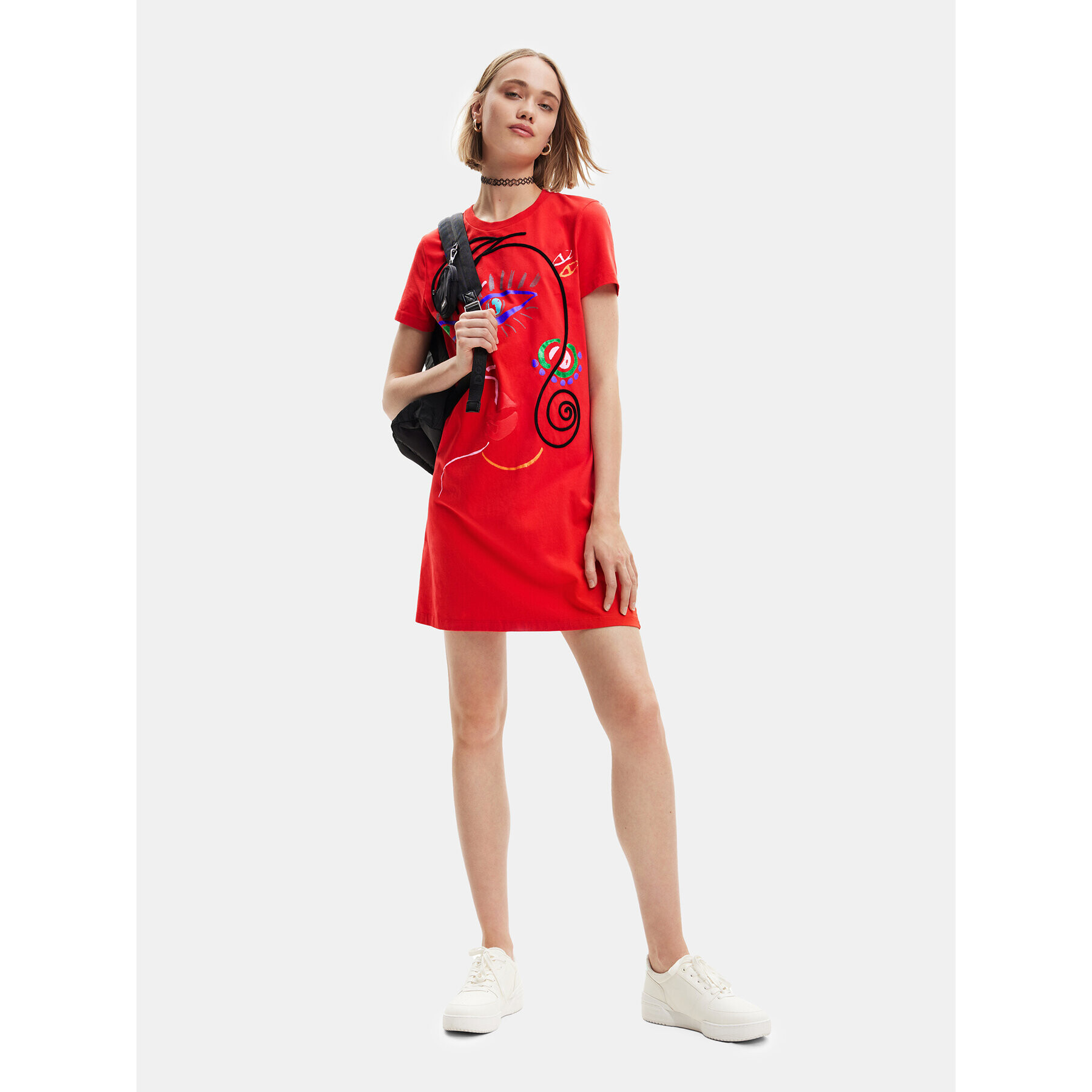 Desigual Rochie de zi Malua 23SWVK89 Roșu Regular Fit - Pled.ro