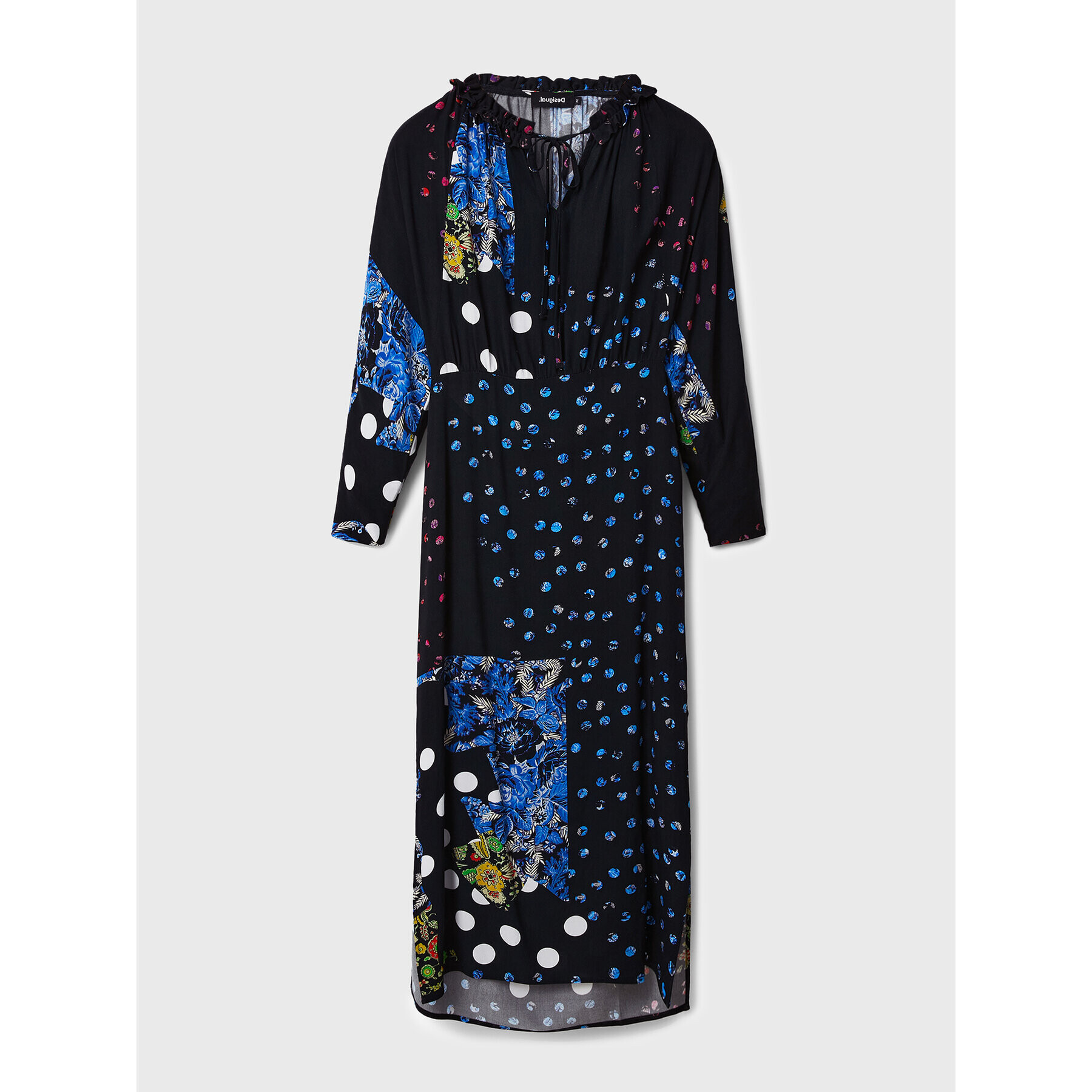 Desigual Rochie de zi MONSIEUR CHRISTIAN LACROIX Dots 22WWVW37 Negru Regular Fit - Pled.ro