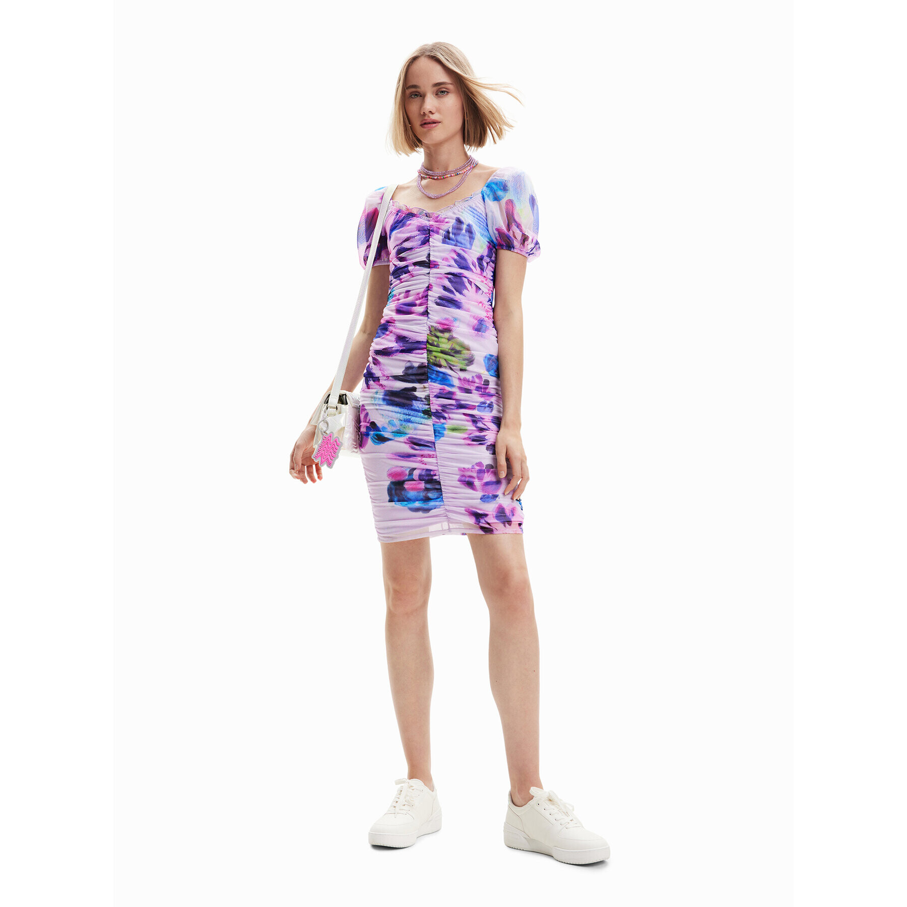 Desigual Rochie de zi MONSIEUR CHRISTIAN LACROIX June 23SWVK88 Violet Slim Fit - Pled.ro