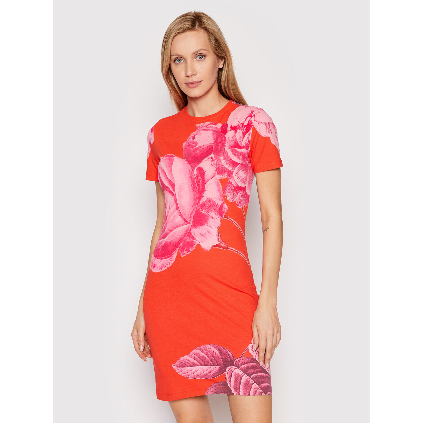 Desigual Rochie de zi MONSIEUR CHRISTIAN LACROIX Luz 22SWVK60 Roșu Regular Fit - Pled.ro