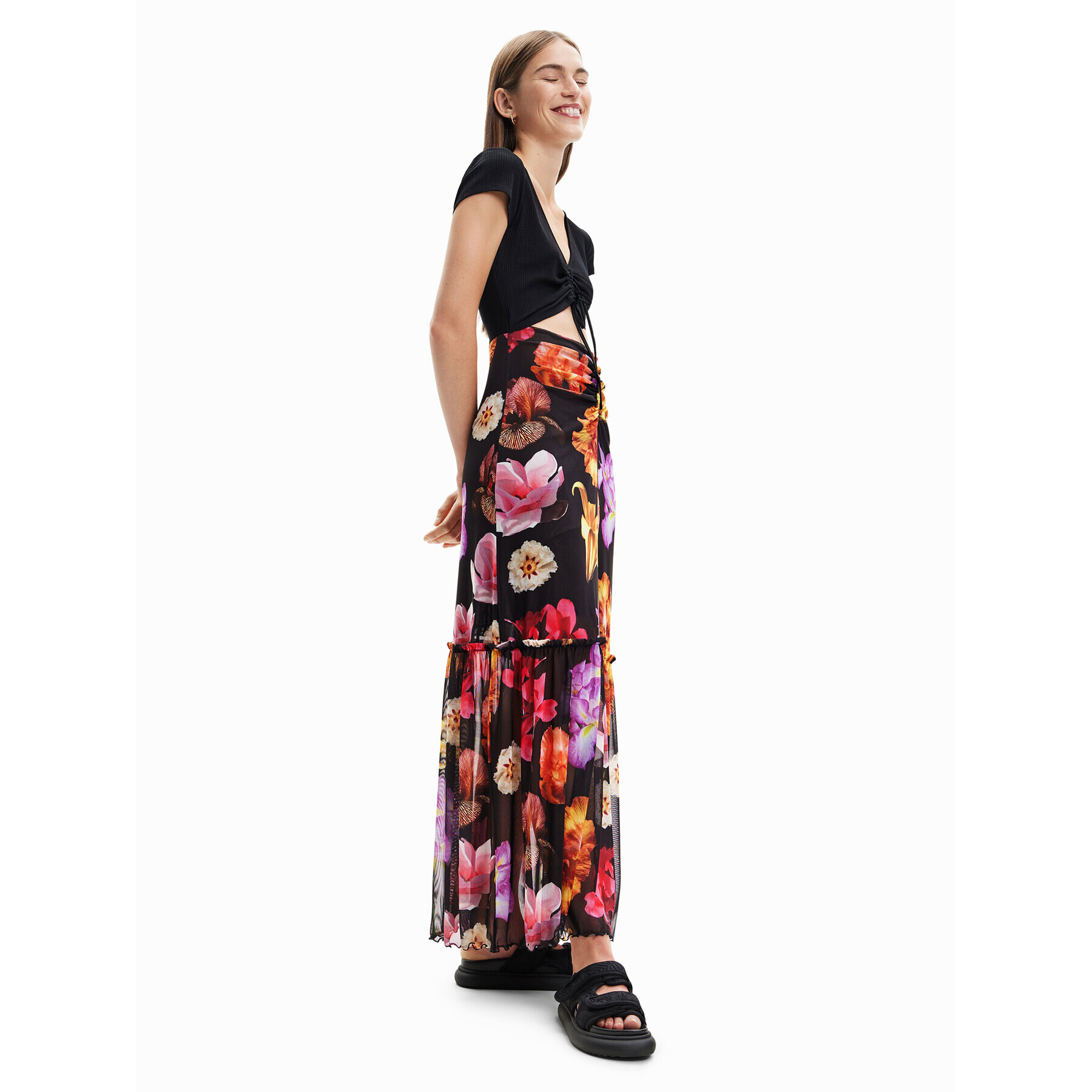 Desigual Rochie de zi MONSIEUR CHRISTIAN LACROIX Marsella 23SWVK36 Negru Regular Fit - Pled.ro