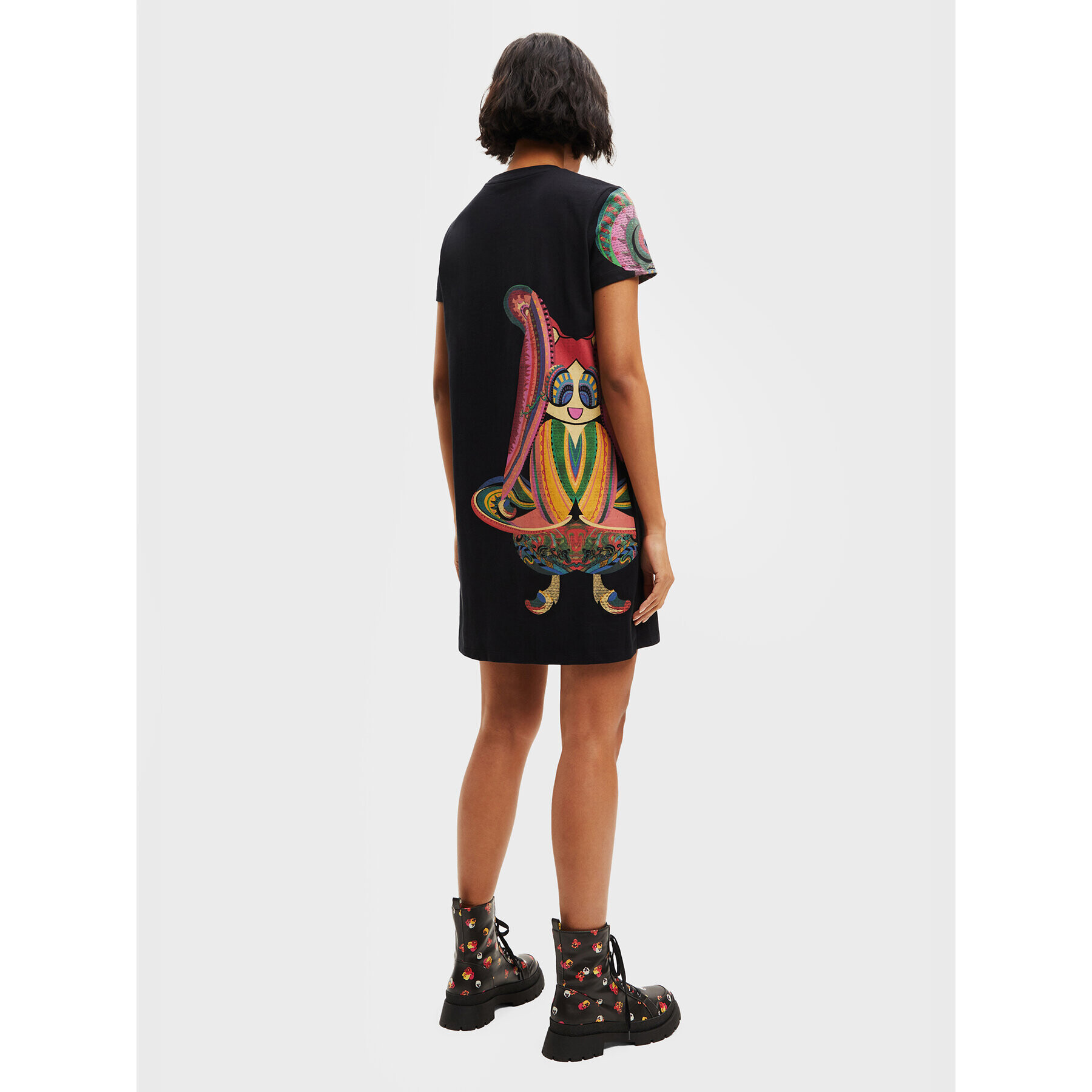 Desigual Rochie de zi MONSIEUR CHRISTIAN LACROIX Miya 22WWVK48 Negru Regular Fit - Pled.ro