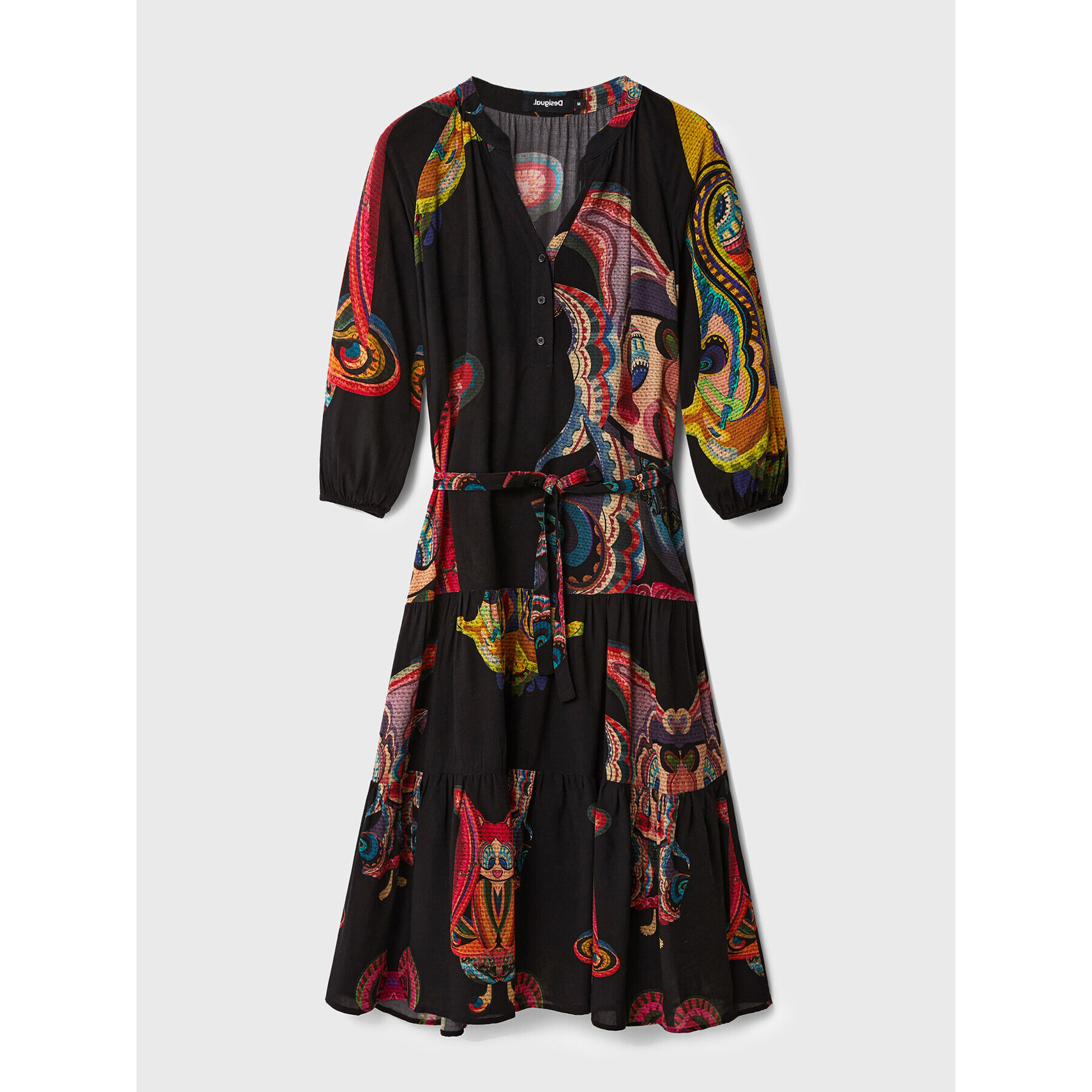 Desigual Rochie de zi MONSIEUR CHRISTIAN LACROIX Odyssey 22WWVW29 Negru Regular Fit - Pled.ro