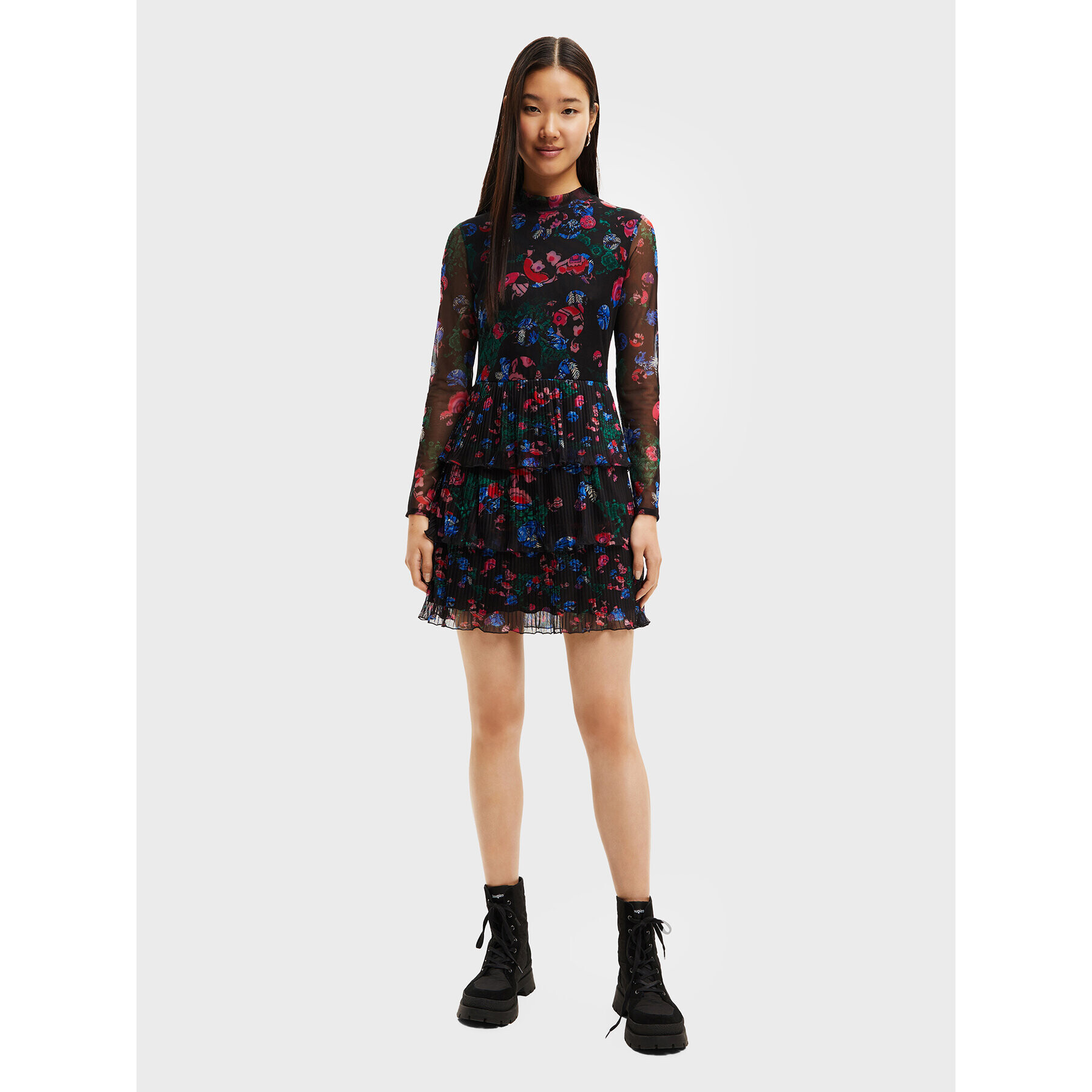 Desigual Rochie de zi MONSIEUR CHRISTIAN LACROIX Sea 22WWVK41 Negru Regular Fit - Pled.ro