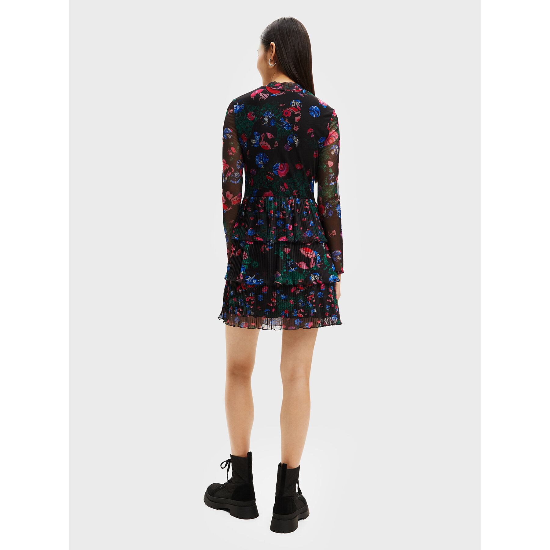 Desigual Rochie de zi MONSIEUR CHRISTIAN LACROIX Sea 22WWVK41 Negru Regular Fit - Pled.ro