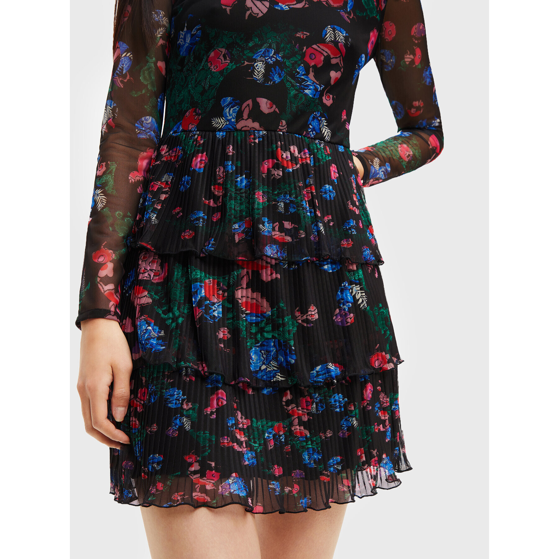 Desigual Rochie de zi MONSIEUR CHRISTIAN LACROIX Sea 22WWVK41 Negru Regular Fit - Pled.ro