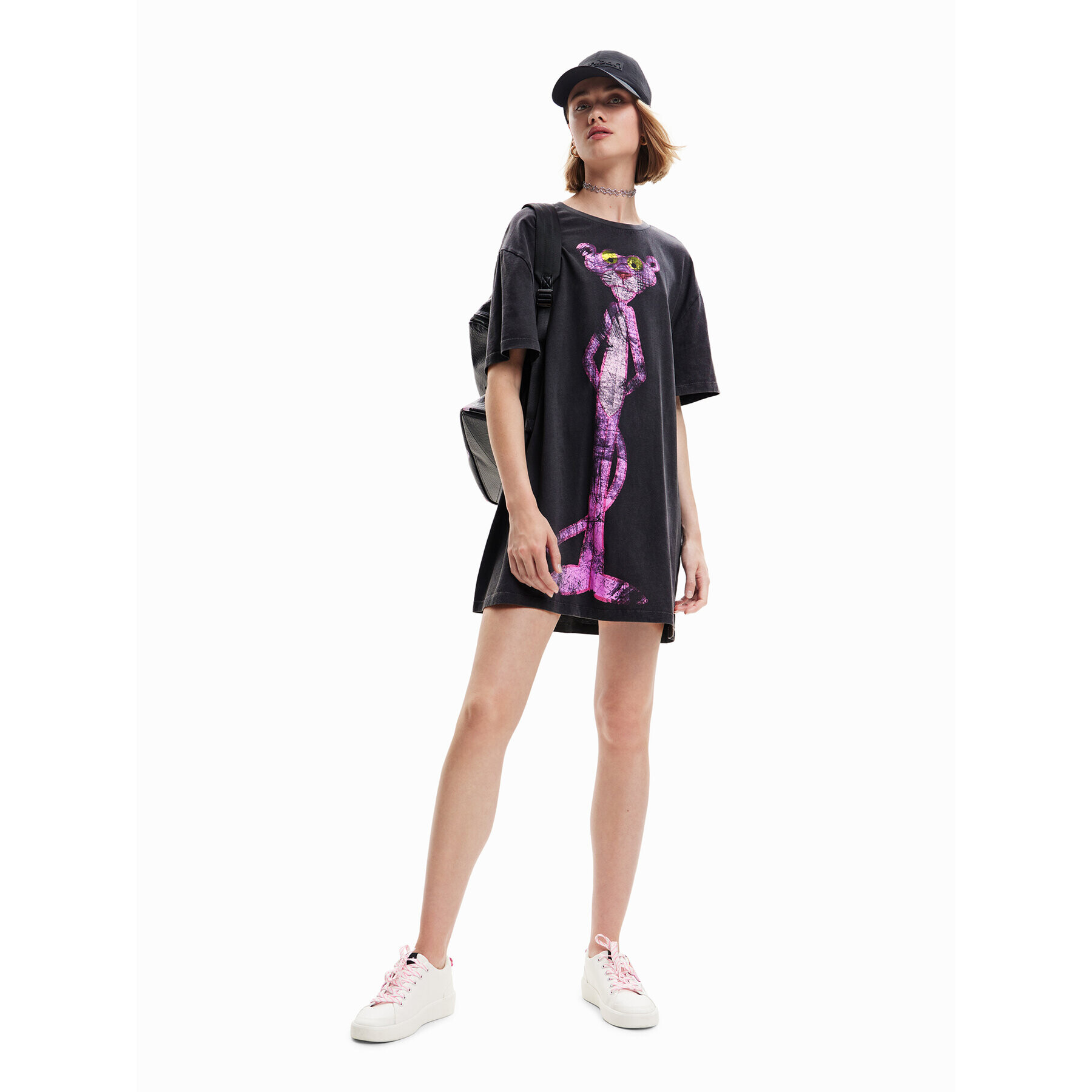 Desigual Rochie de zi PINK PANTHER 23SWVK37 Negru Regular Fit - Pled.ro