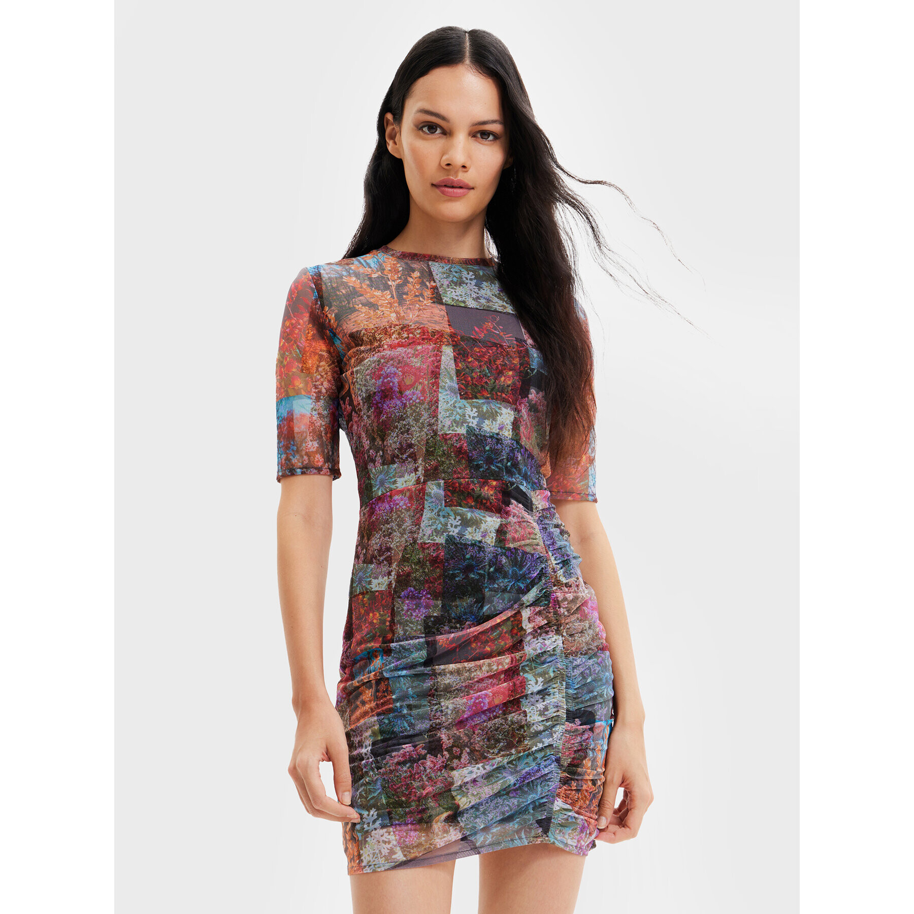 Desigual Rochie de zi Roma 22WWVK11 Colorat Slim Fit - Pled.ro