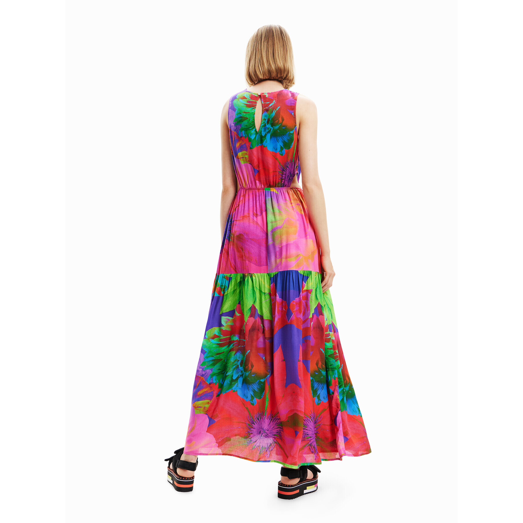 Desigual Rochie de zi Sandall 23SWVW91 Colorat Regular Fit - Pled.ro