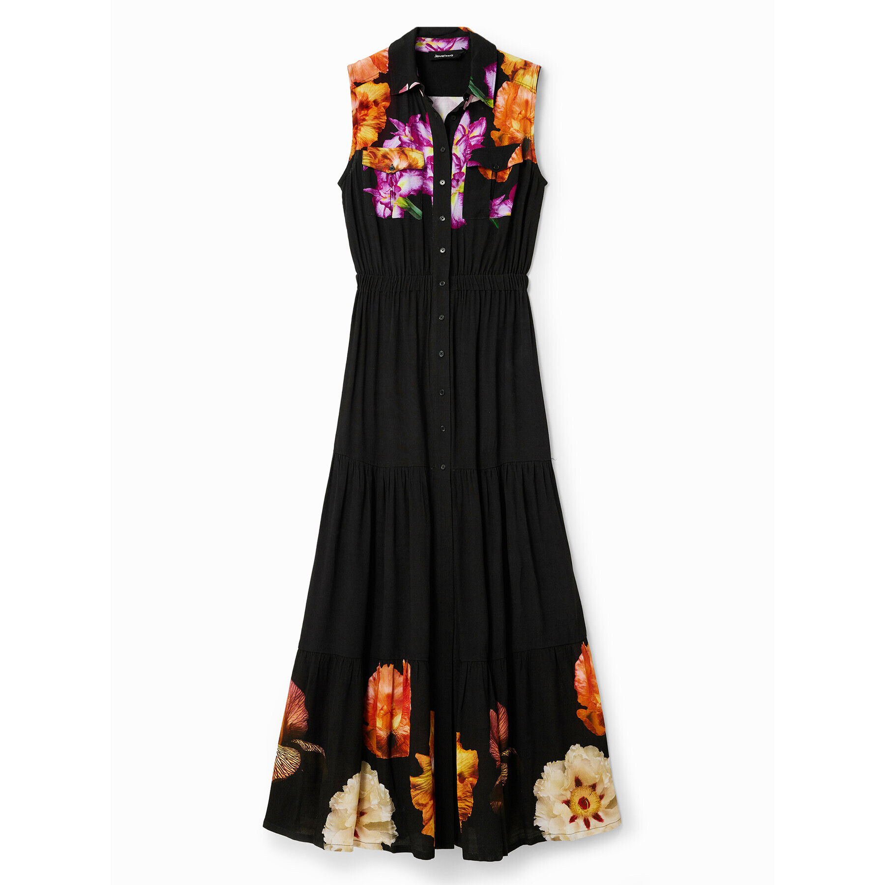 Desigual Rochie de zi Suiza-Lacroix 23SWVW77 Negru Regular Fit - Pled.ro