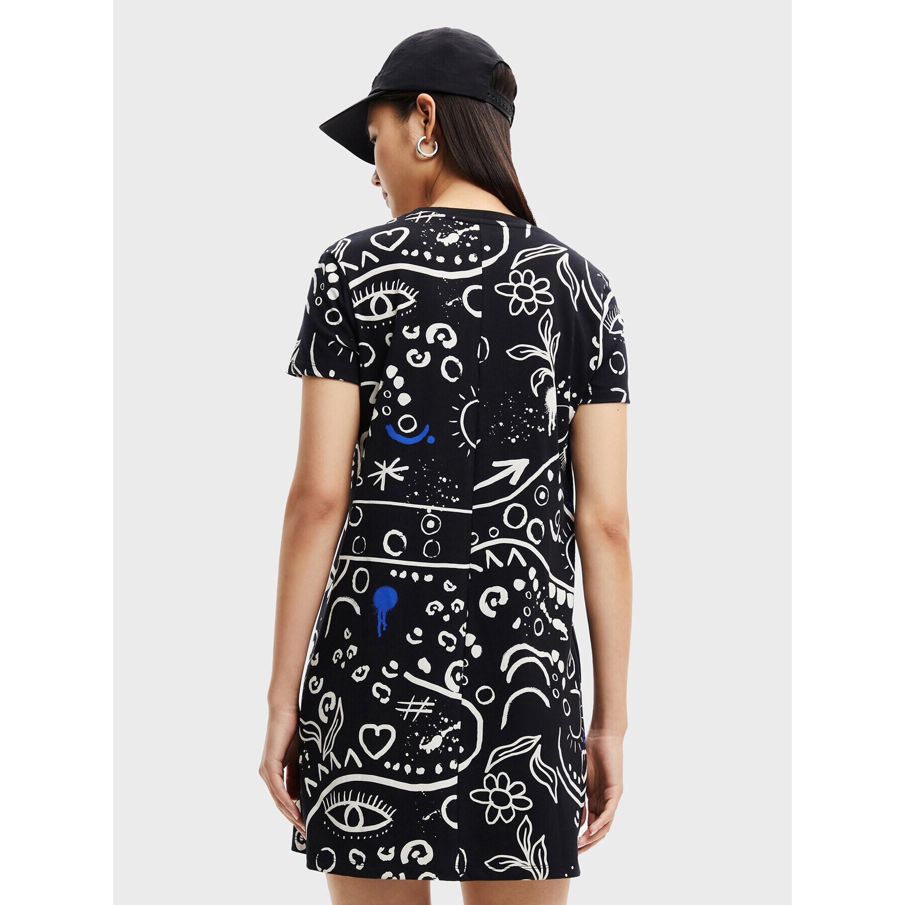 Desigual Rochie de zi Symbols 22WWVK70 Negru Regular Fit - Pled.ro