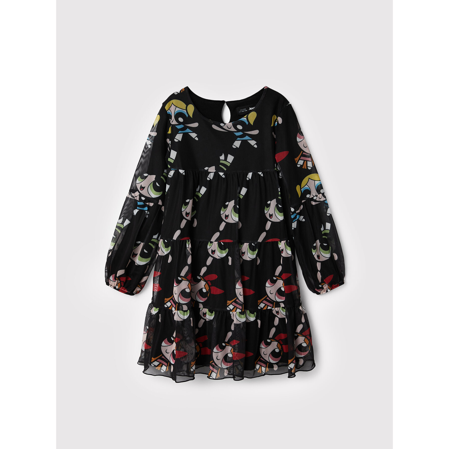 Desigual Rochie de zi THE POWERPUFF GIRLS 22WGVK18 Negru Relaxed Fit - Pled.ro