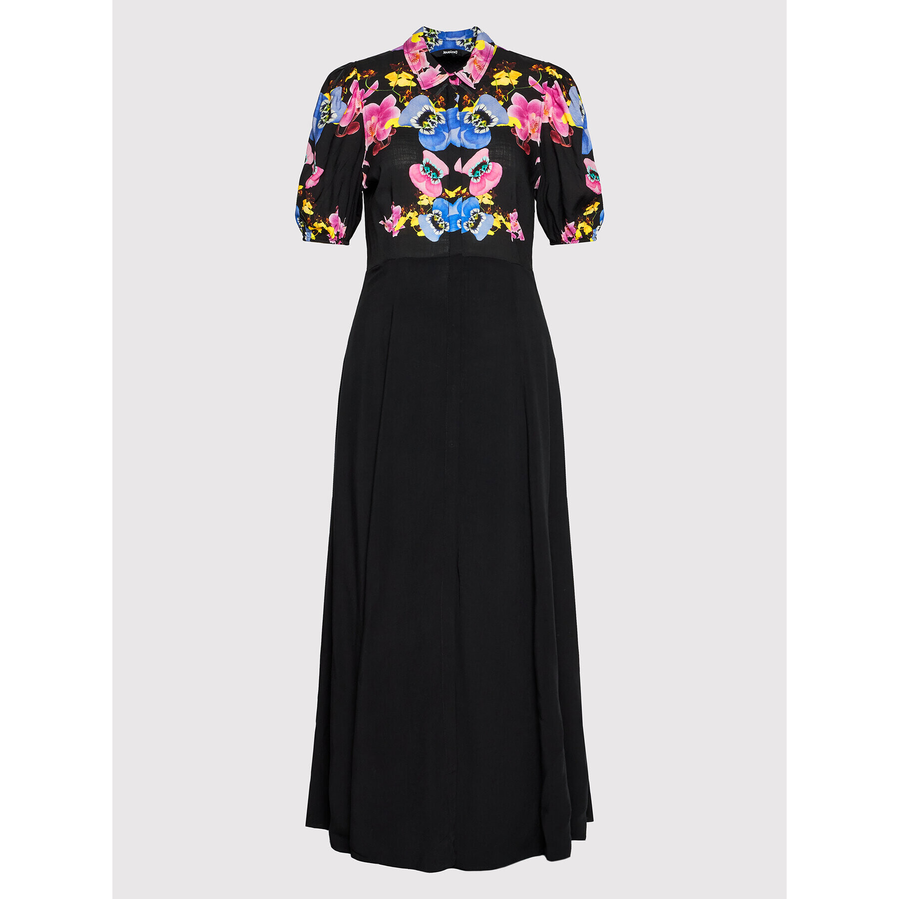 Desigual Rochie tip cămașă MONSIEUR CHRISTIAN LACROIX Grenoble 22SWVW60 Negru Regular Fit - Pled.ro