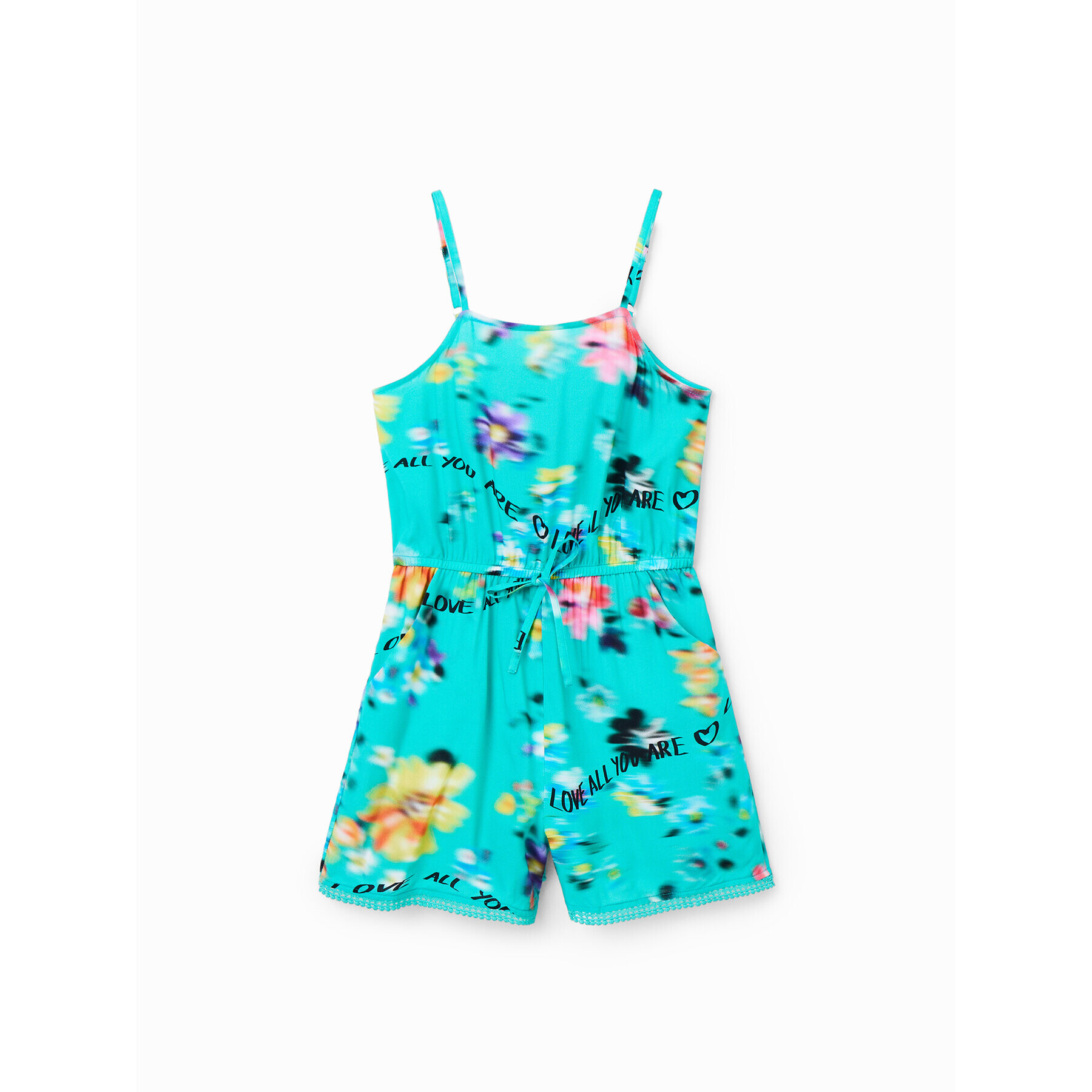 Desigual Salopetă 23SGPW03 Verde Regular Fit - Pled.ro