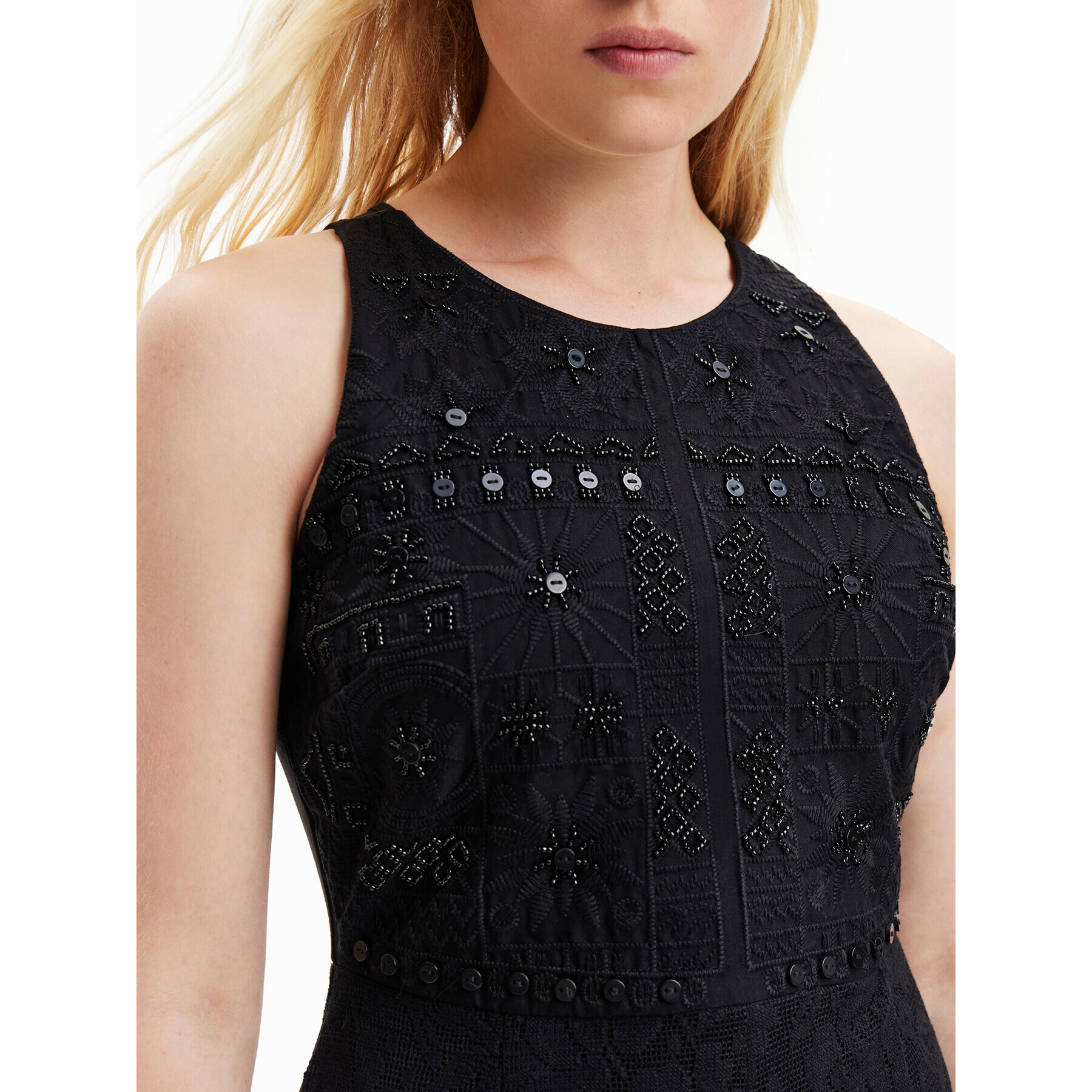 Desigual Salopetă Lua 23SWPK12 Negru Regular Fit - Pled.ro