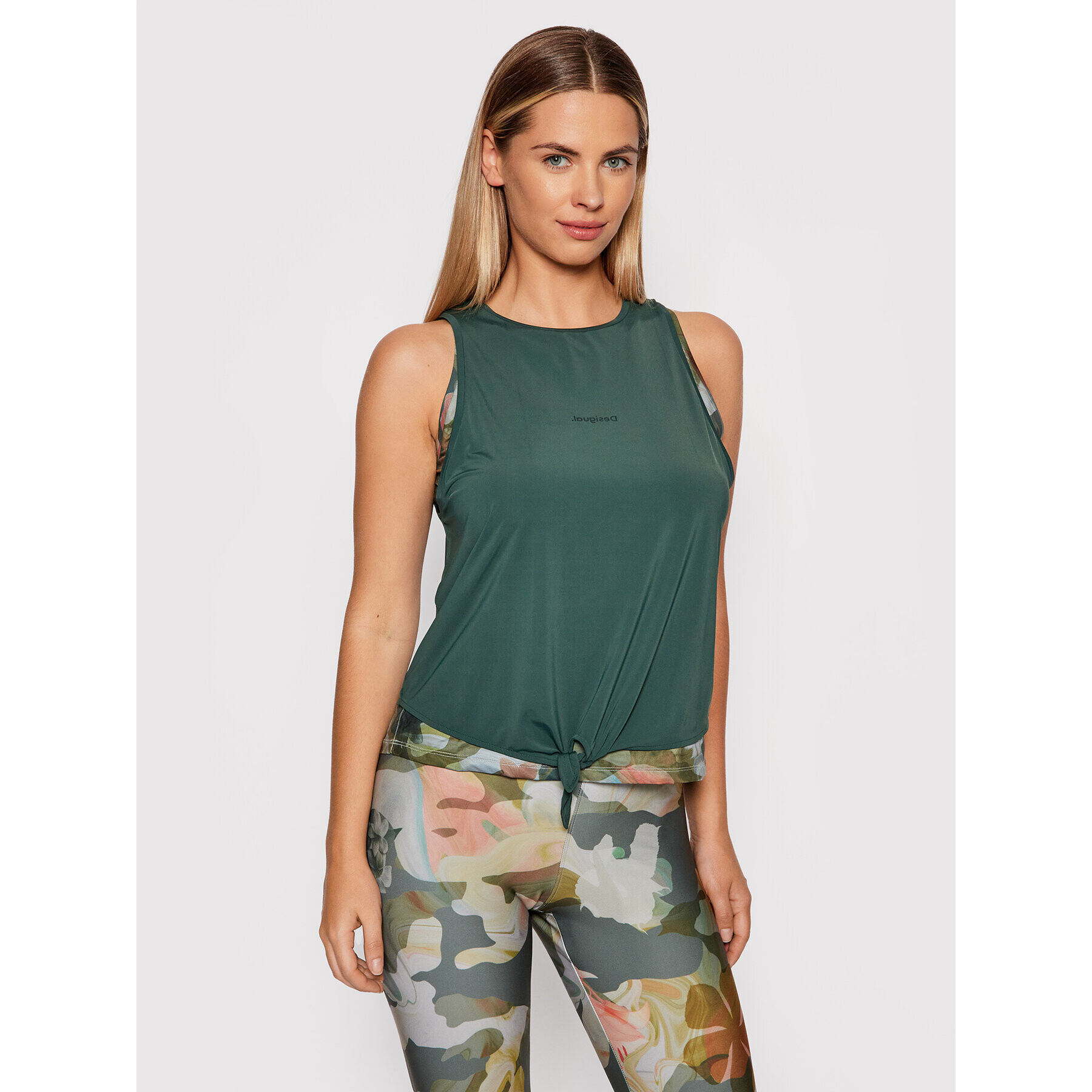 Desigual Top Jan 21WWTKBV Verde Regular Fit - Pled.ro