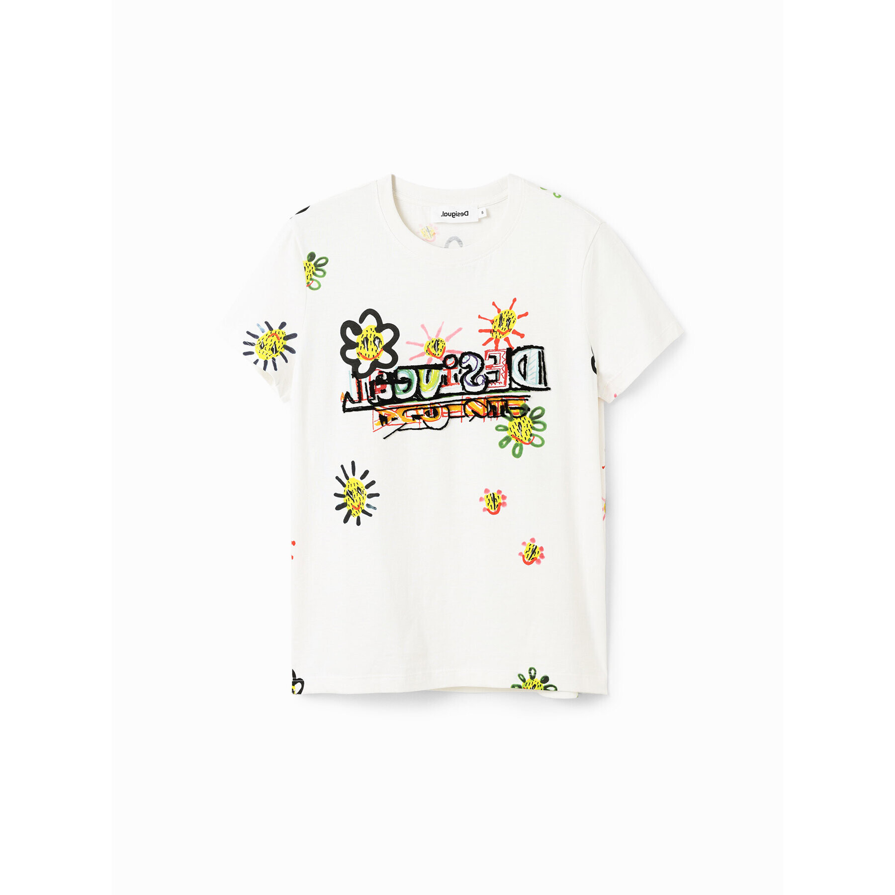 Desigual Tricou 23SWTKAJ Bej Regular Fit - Pled.ro