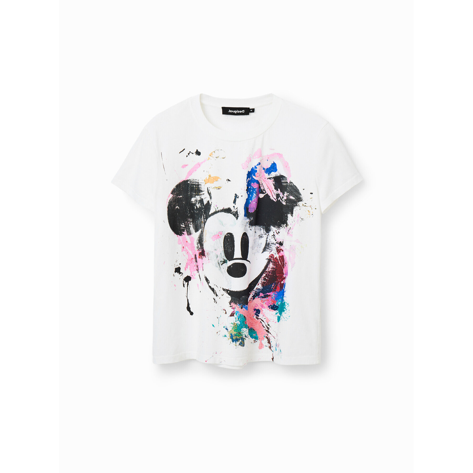 Desigual Tricou DISNEY 23SWTK59 Alb Regular Fit - Pled.ro