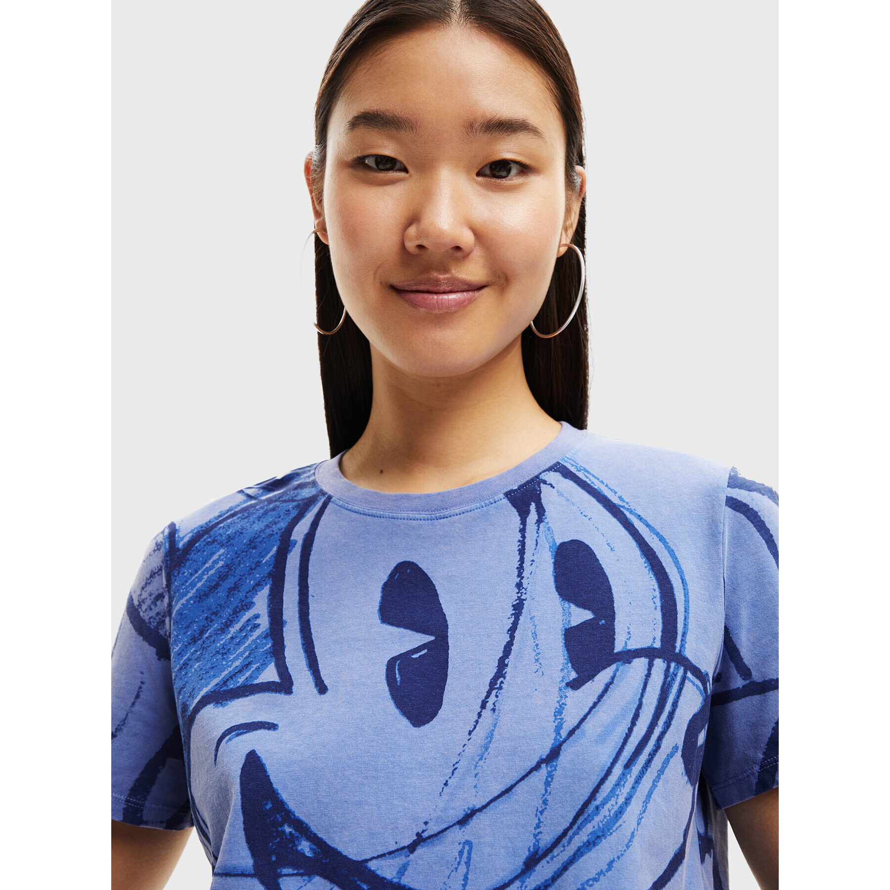 Desigual Tricou DISNEY Mickey Albastru Regular Fit - Pled.ro