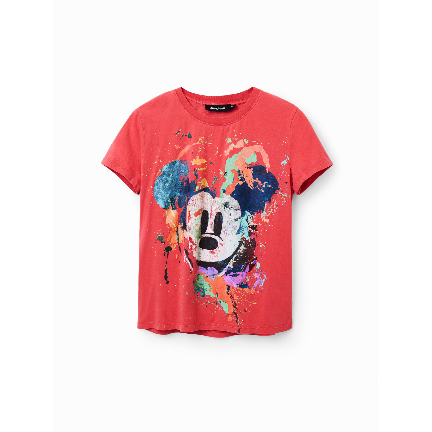 Desigual Tricou DISNEY Mickey Crash 23SWTK59 Roșu Regular Fit - Pled.ro