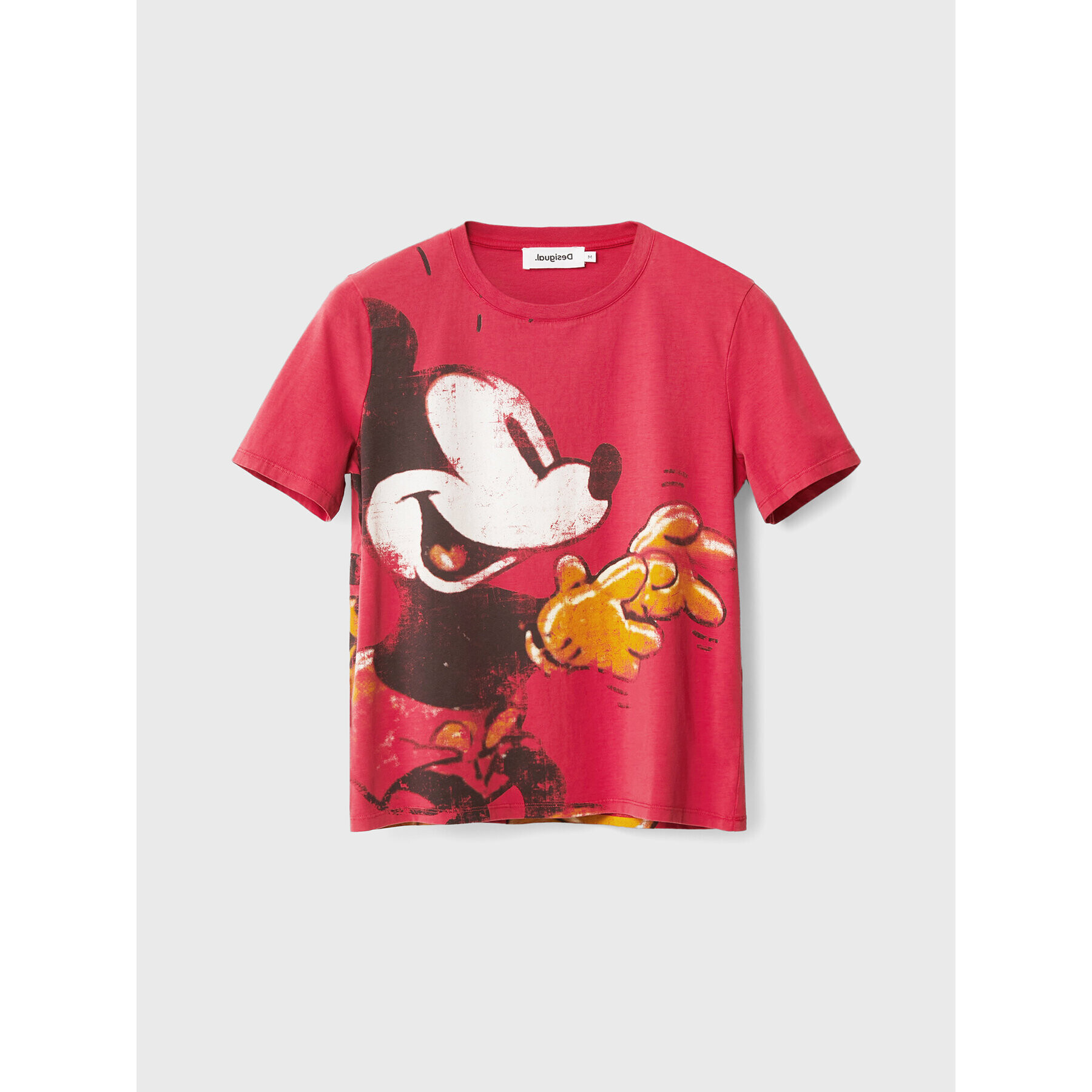 Desigual Tricou DISNEY To Meet U Mickey 22WWTK80 Roșu Regular Fit - Pled.ro