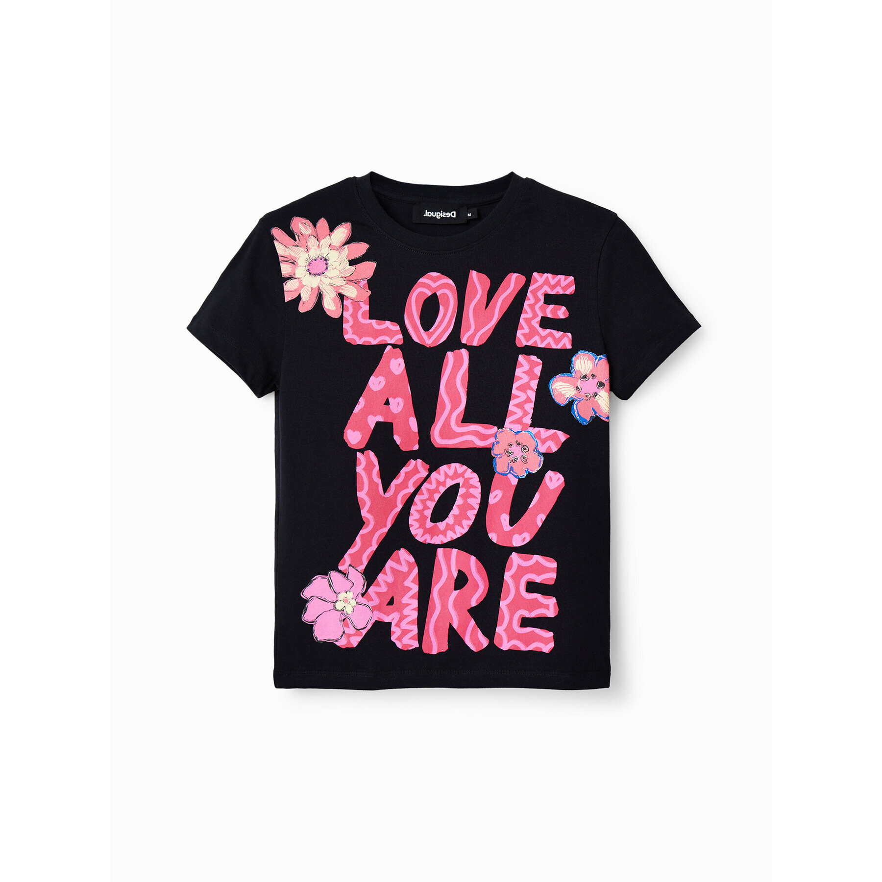 Desigual Tricou Love All You 23SWTKAV Negru Regular Fit - Pled.ro