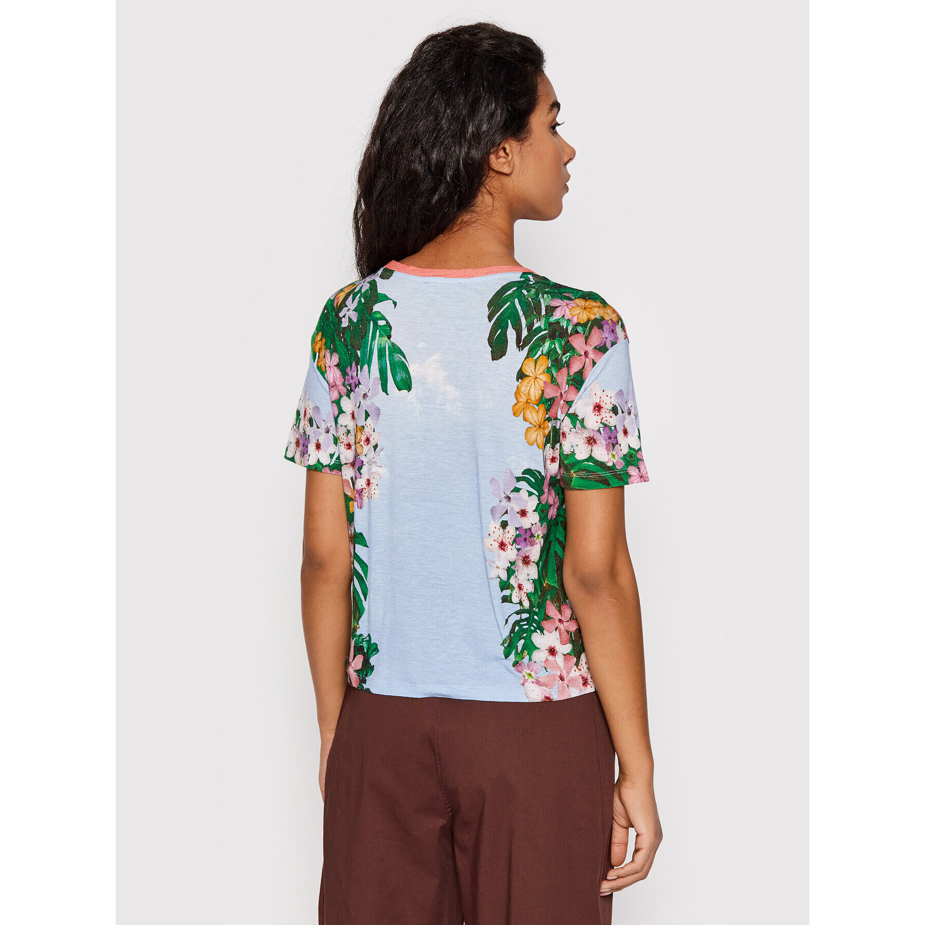 Desigual Tricou Parrot 22SWTKAX Colorat Regular Fit - Pled.ro