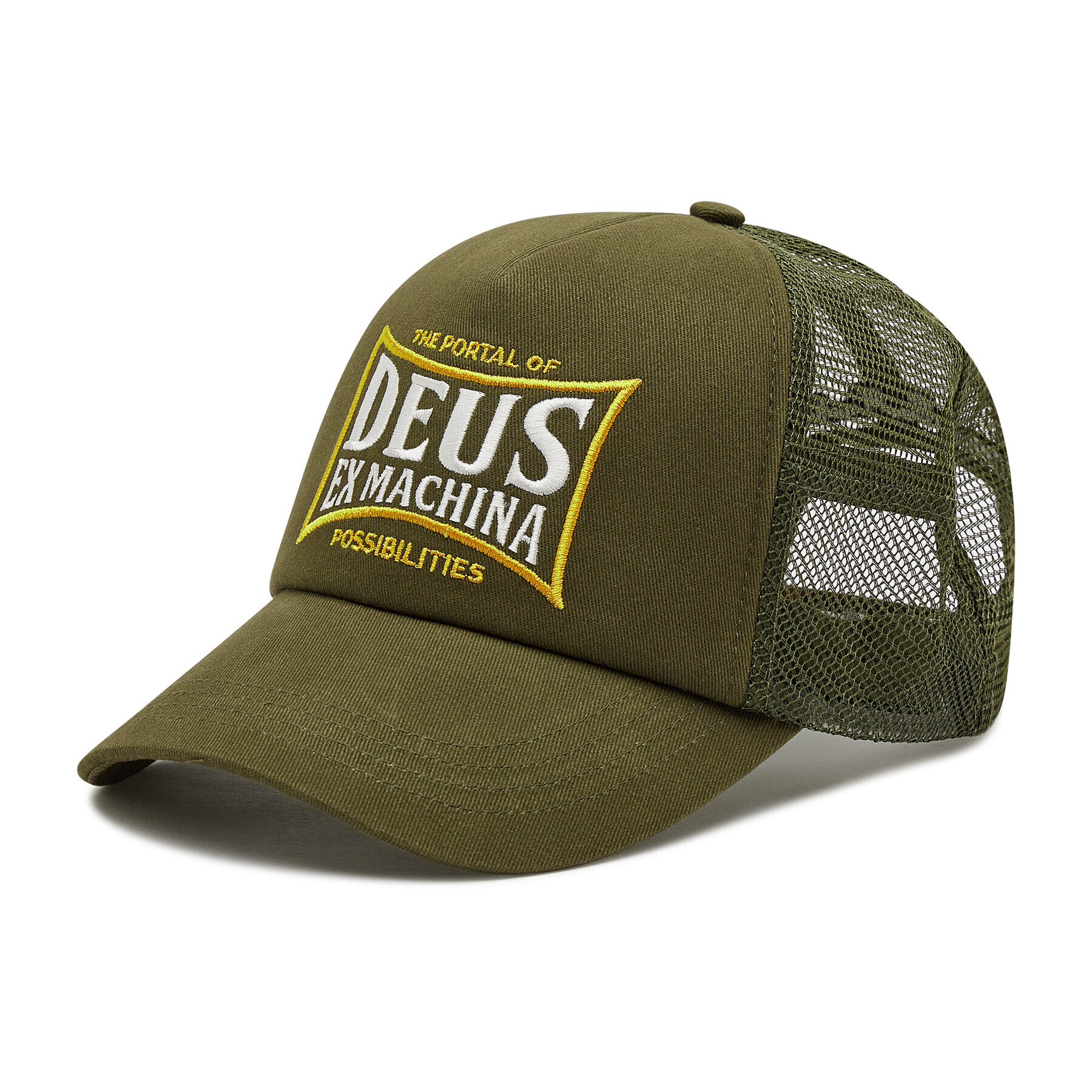 Deus Ex Machina Șapcă Twinbox Trucker DMP207835 Verde - Pled.ro