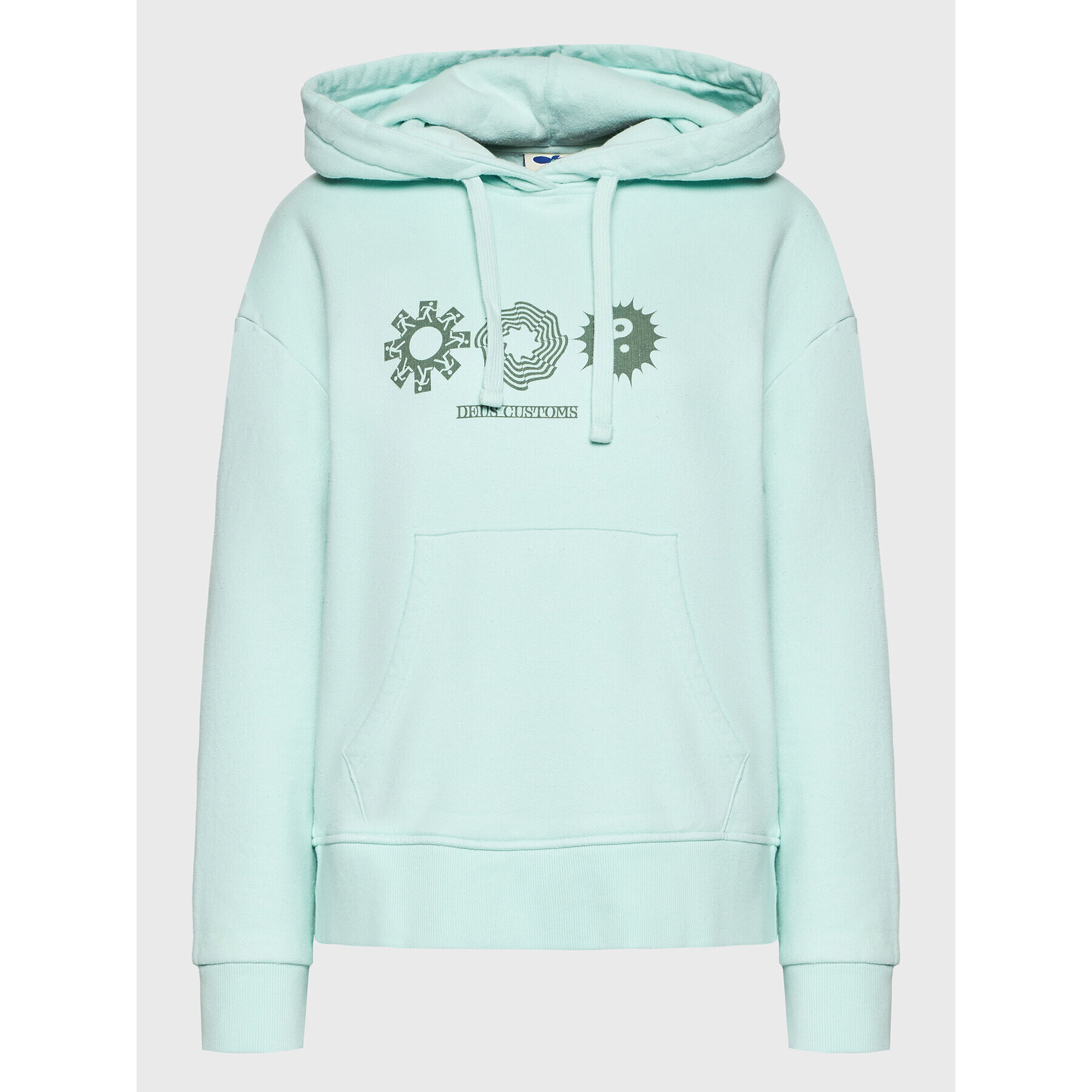 Deus Ex Machina Bluză Cultivate DLF228546 Verde Oversize - Pled.ro