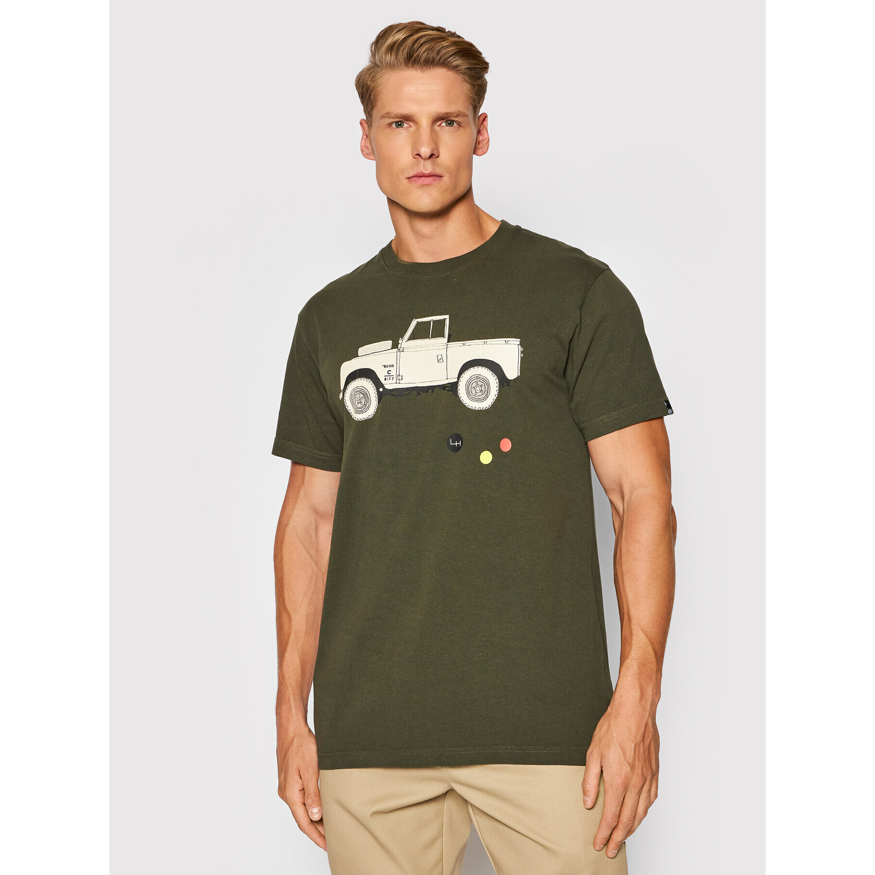 Deus Ex Machina Tricou Carby Landle DMP91197 Verde Regular Fit - Pled.ro