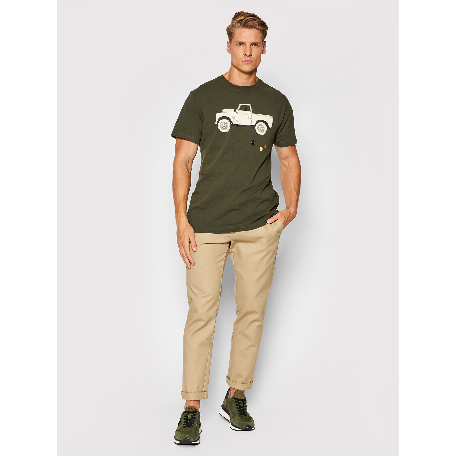 Deus Ex Machina Tricou Carby Landle DMP91197 Verde Regular Fit - Pled.ro