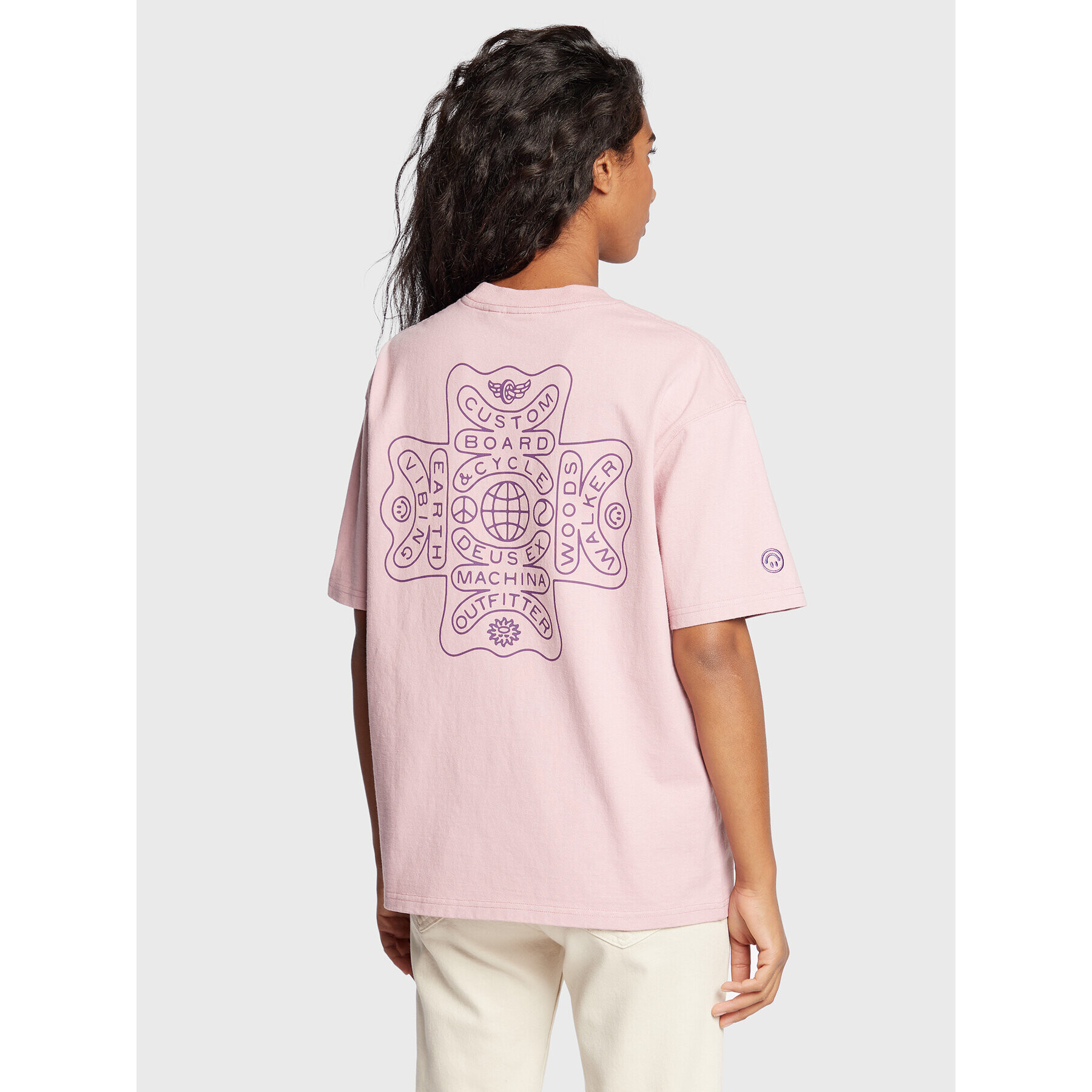 Deus Ex Machina Tricou Mandala DLF221542D Roz Oversize - Pled.ro