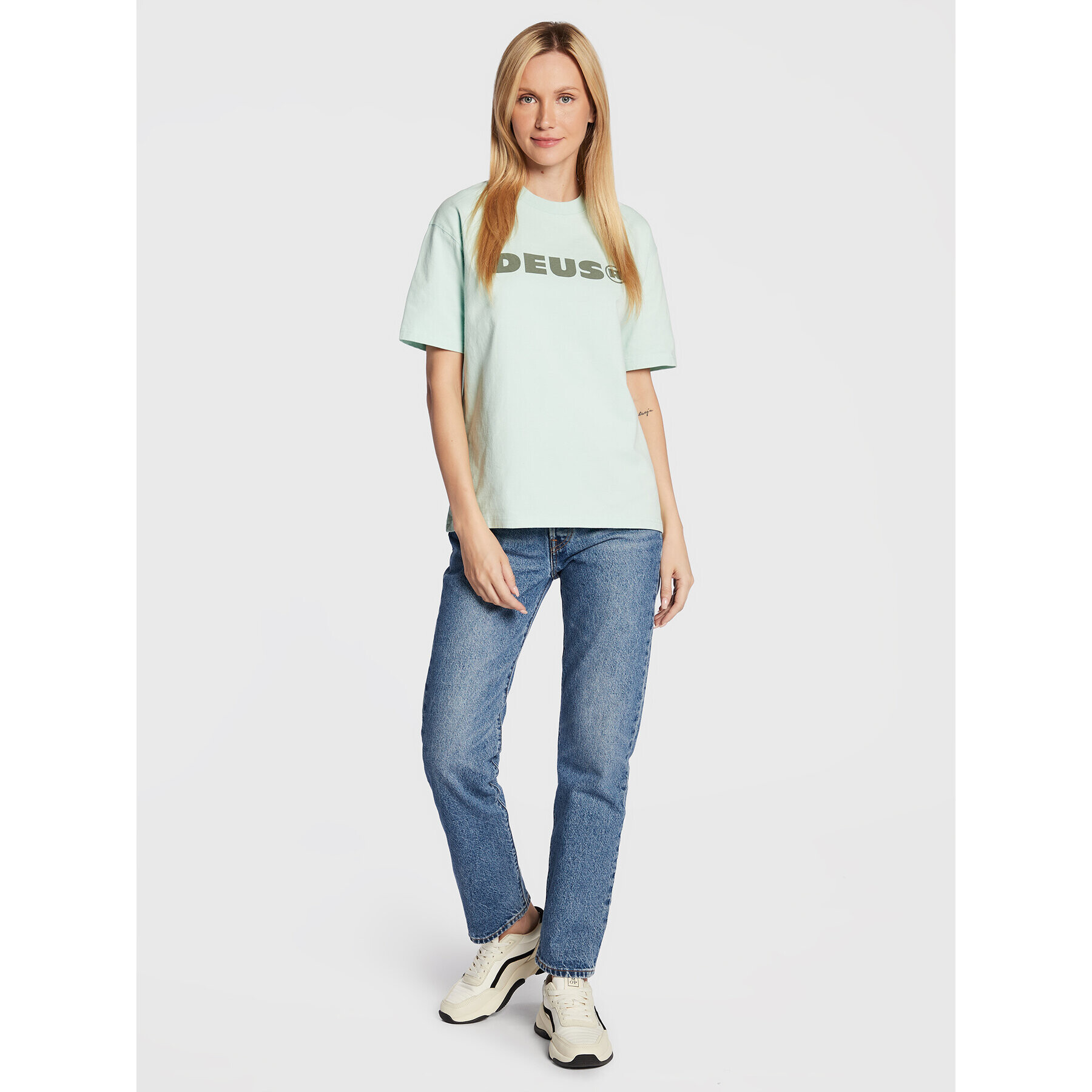 Deus Ex Machina Tricou Power DLF221542B Verde Oversize - Pled.ro