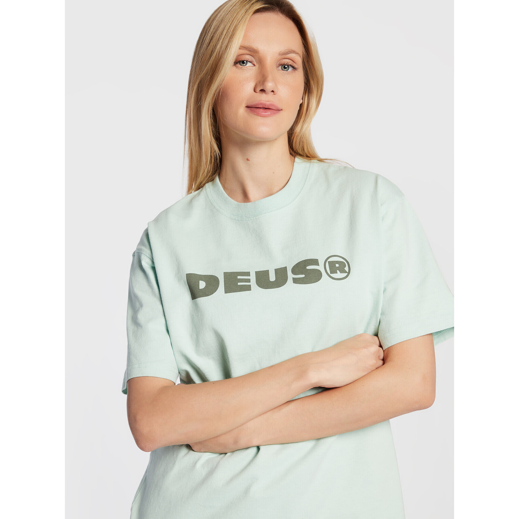 Deus Ex Machina Tricou Power DLF221542B Verde Oversize - Pled.ro