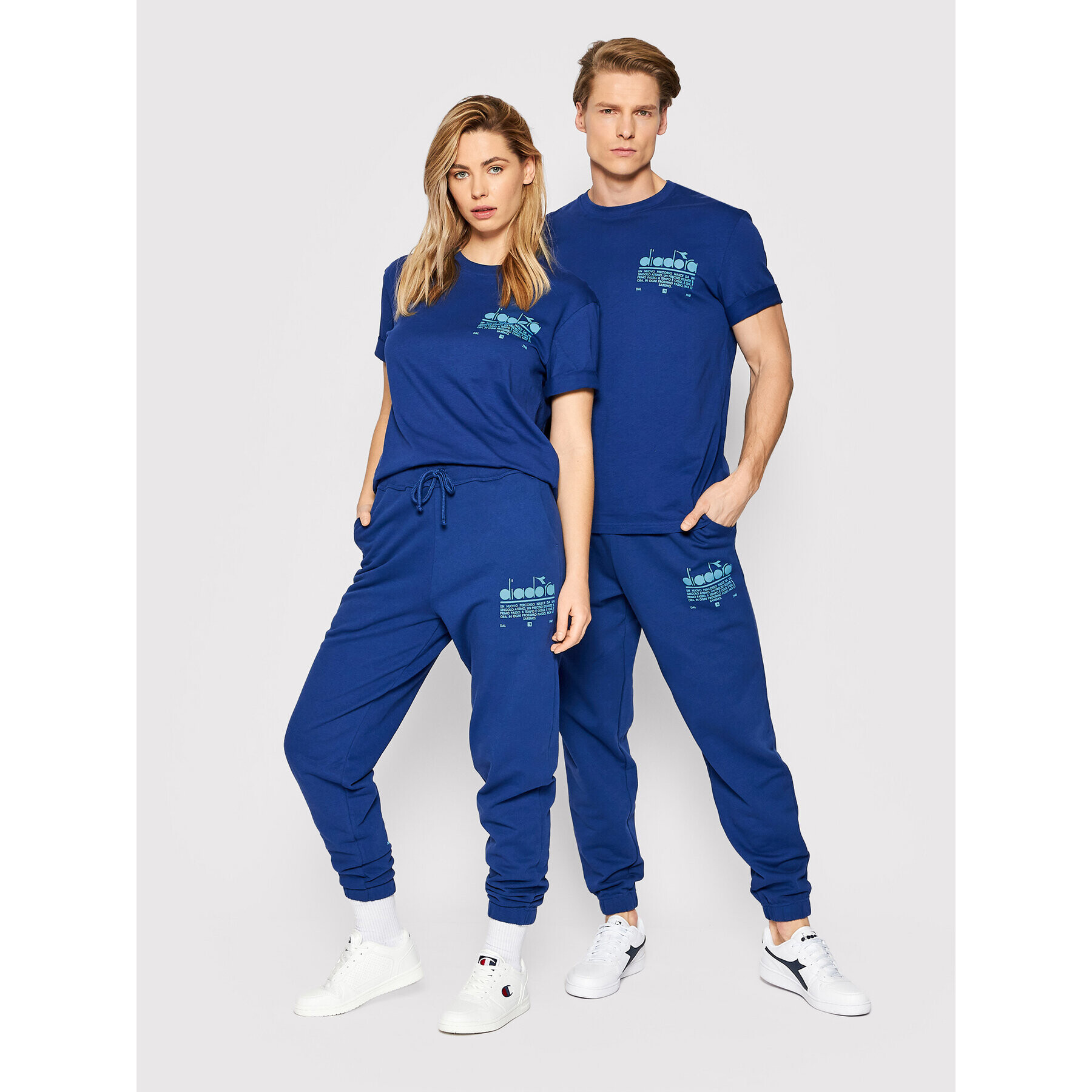 Diadora Pantaloni trening Unisex Manifesto 502.178203 Bleumarin Loose Fit - Pled.ro