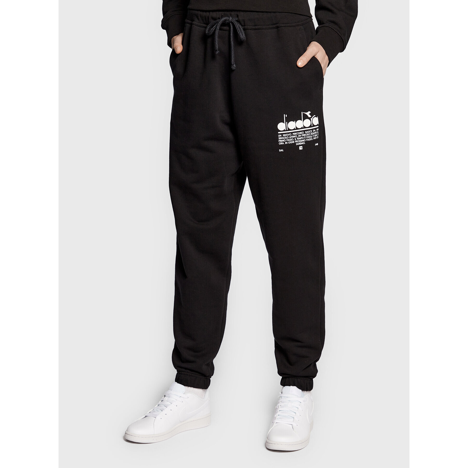 Diadora Pantaloni trening Unisex Manifesto 502.179480 Negru Loose Fit - Pled.ro