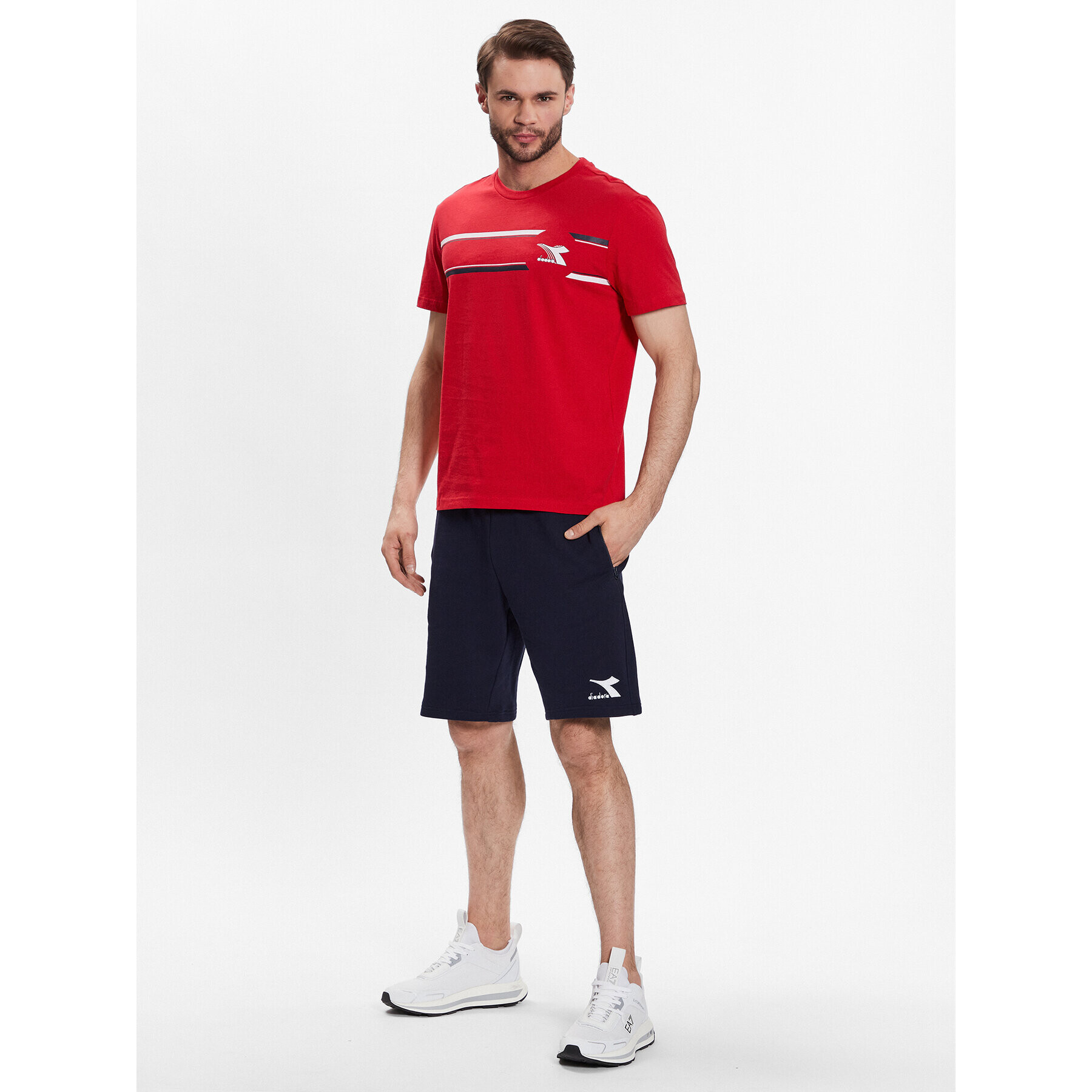 Diadora Tricou Logo 102.179311 Roșu Regular Fit - Pled.ro